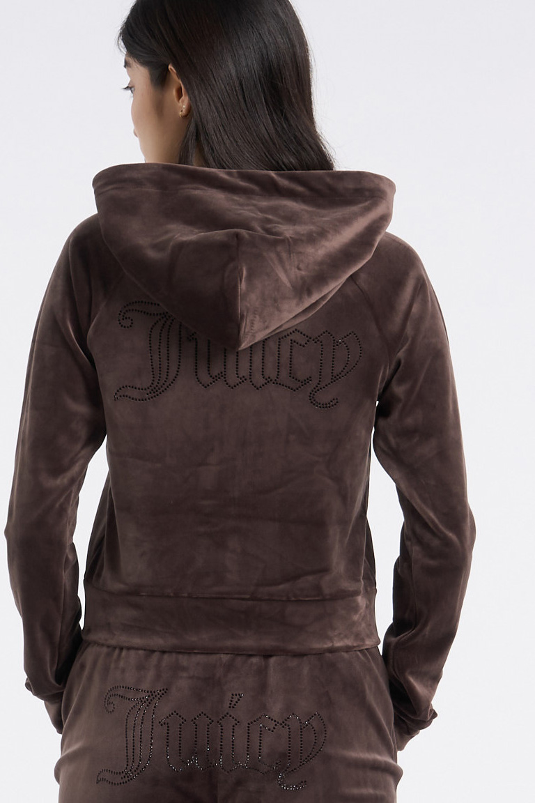 Hoodie zippé Marron
