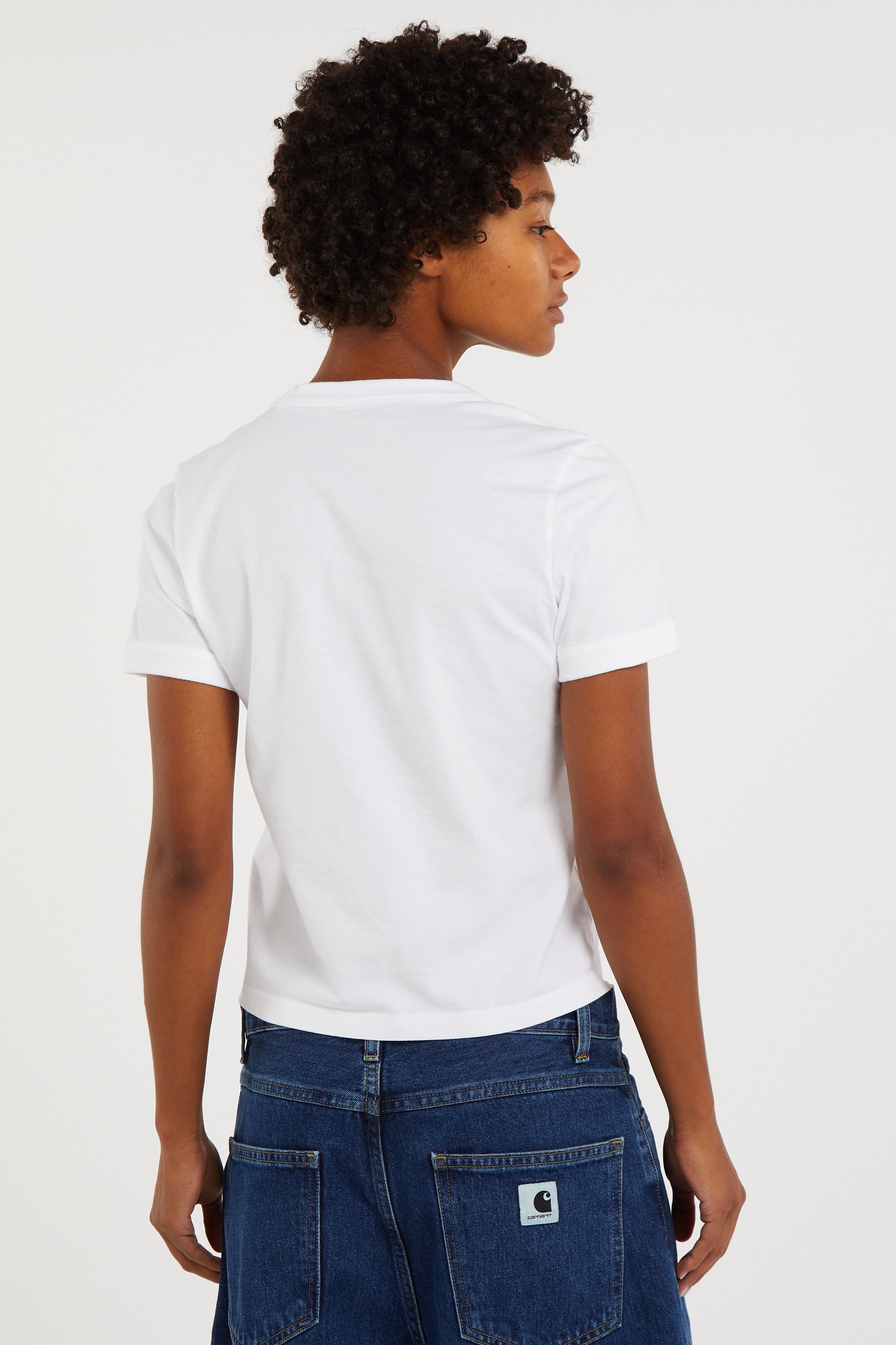 Regular-fit round-neck cotton T-shirt | White CARHARTT WIP Women