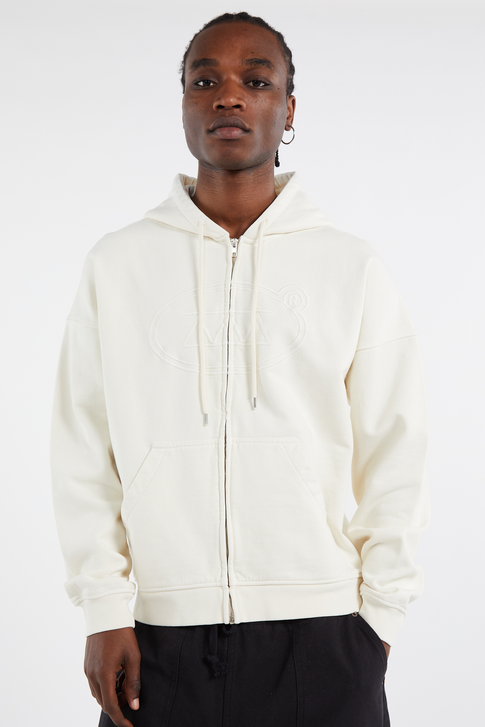 Hoodie zippé Beige