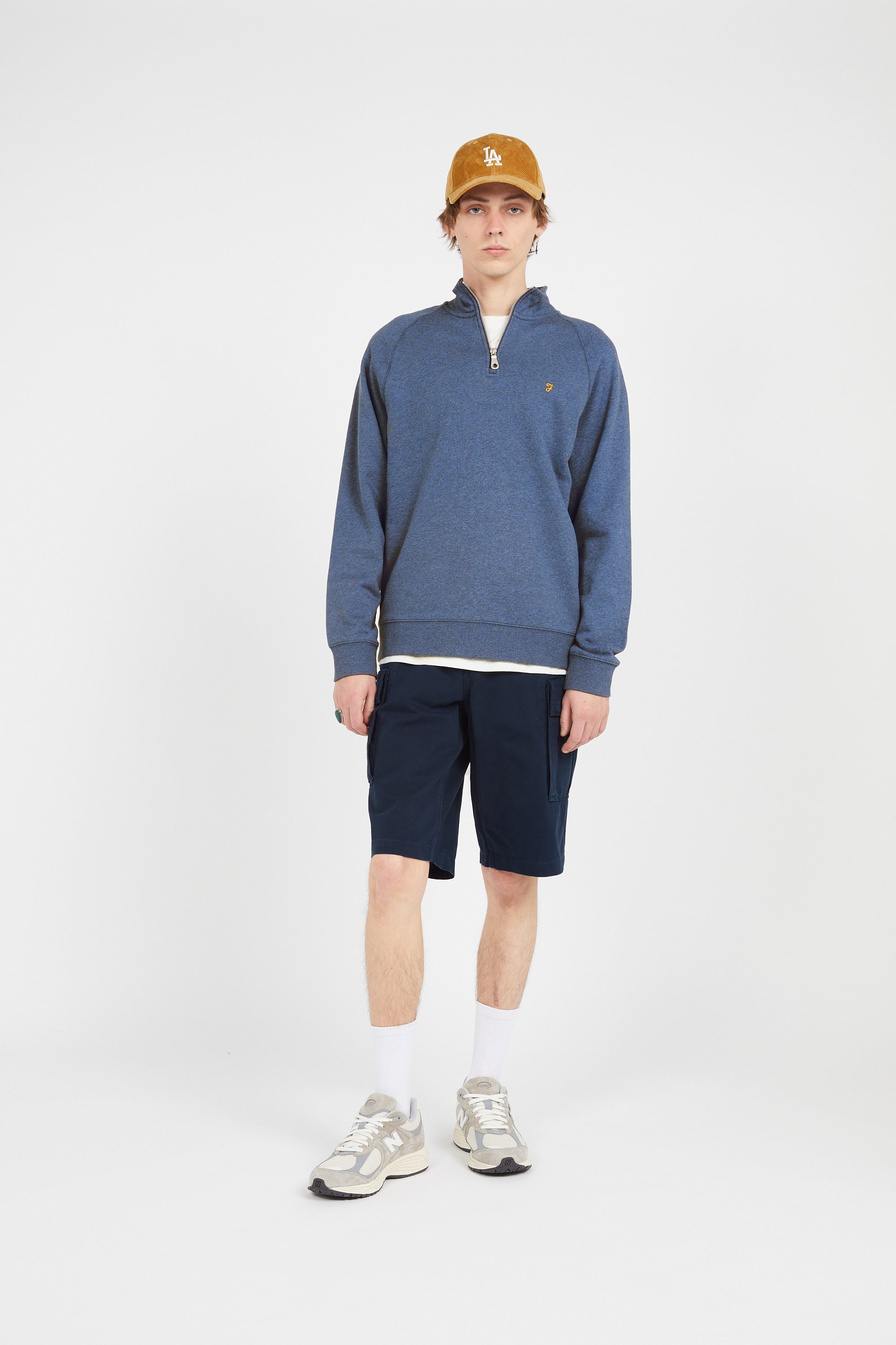 Slim-fit zip-up tracksuit top  FARAH Blue