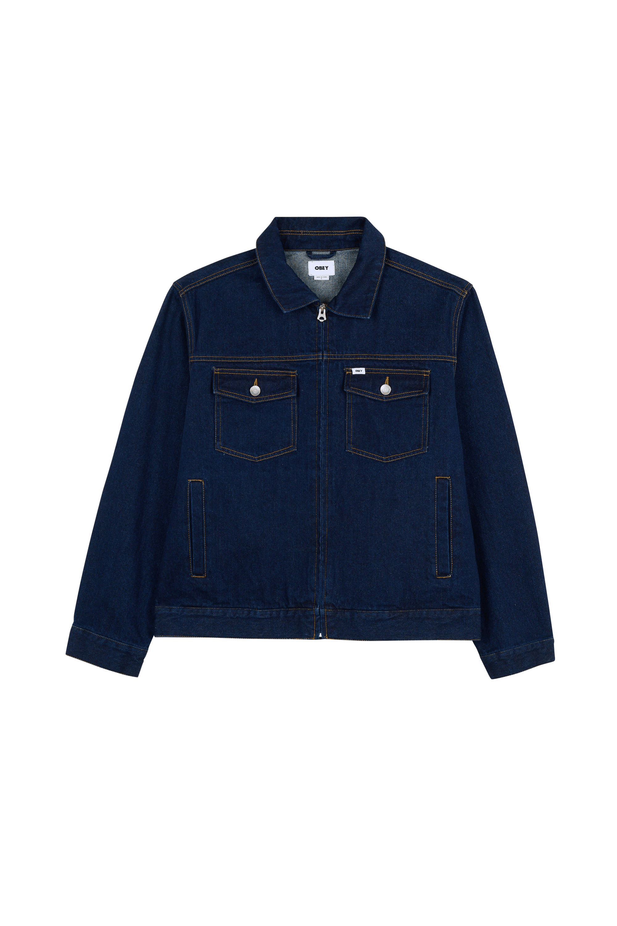 Veste OBEY BASE TRUCKER Indigo spray