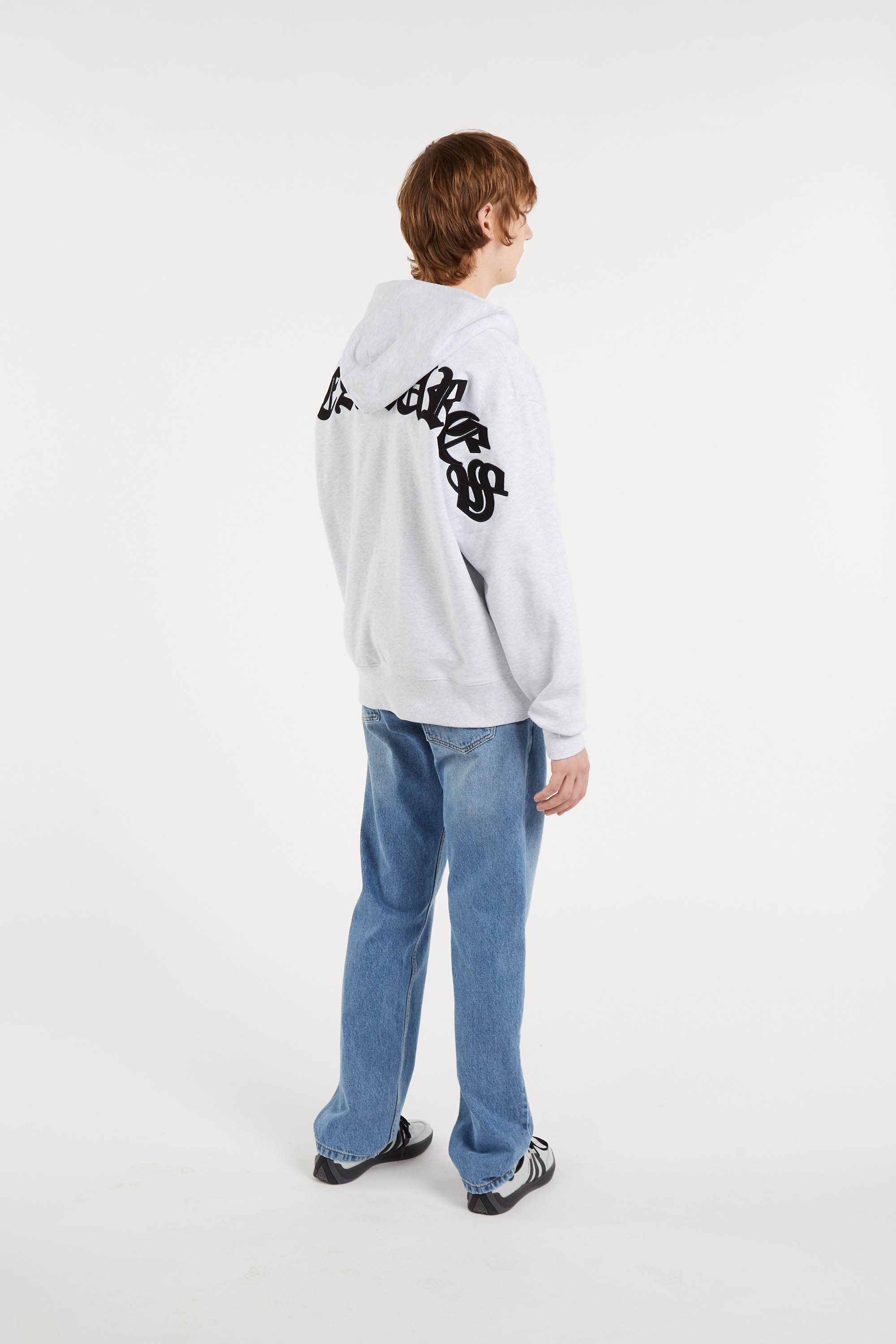 Sweat oversize à capuche en coton | Gris PLEASURES Homme