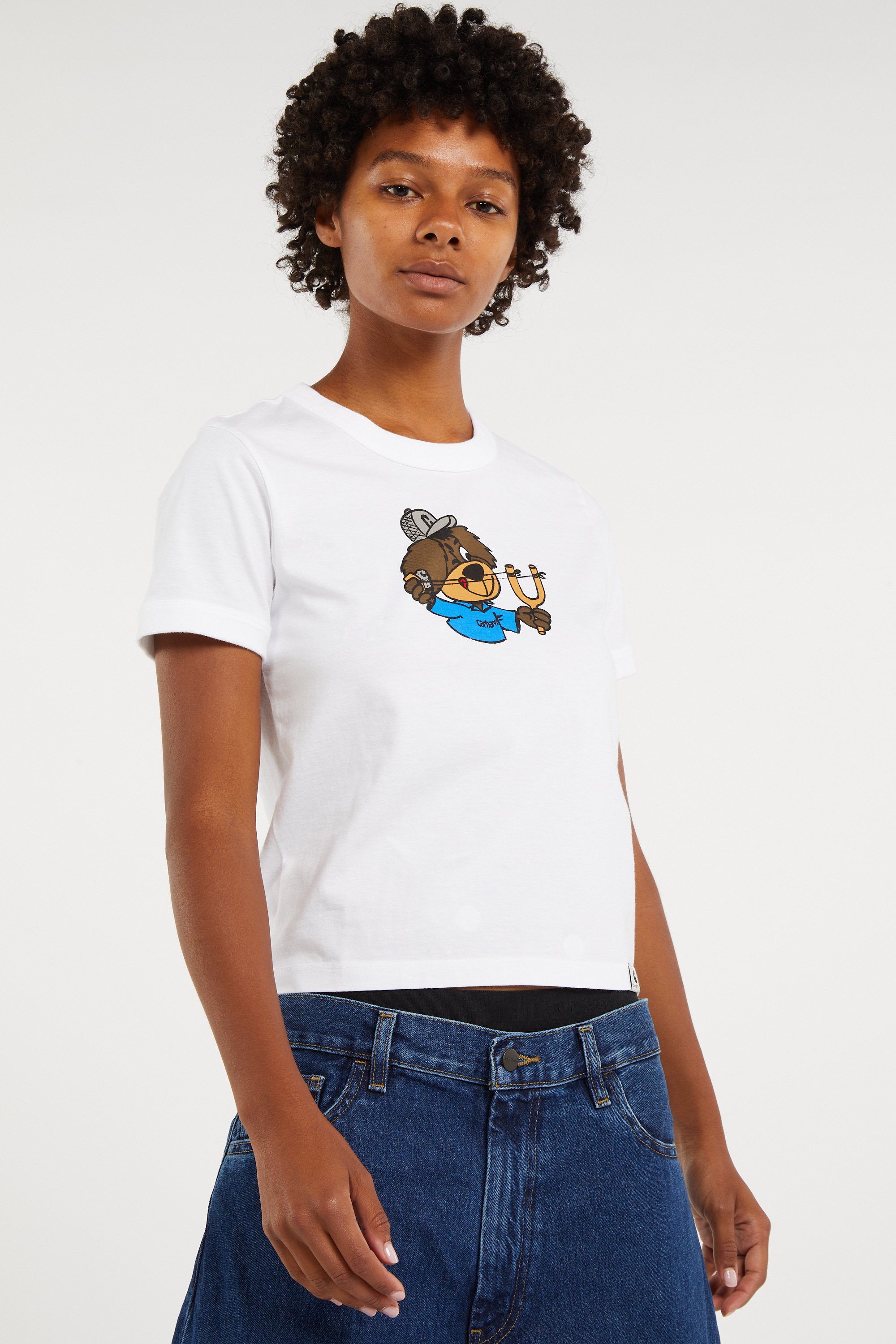 Regular-fit round-neck cotton T-shirt | White CARHARTT WIP Women