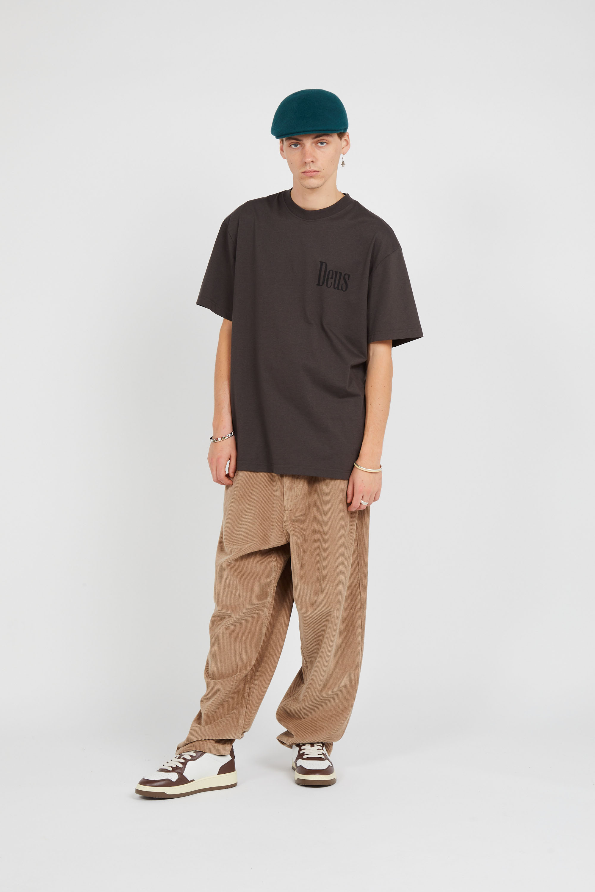 Regular-fit round-neck cotton T-shirt Grey