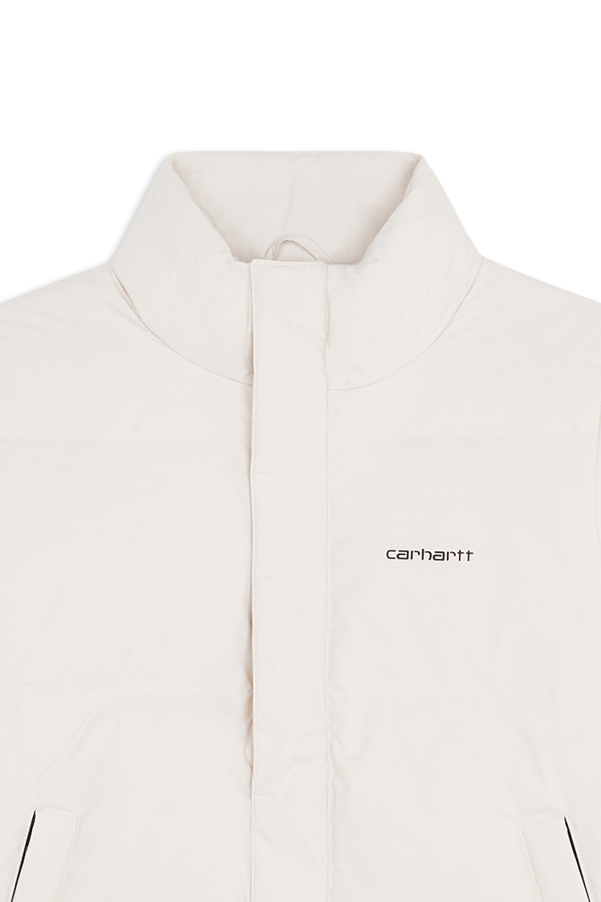 Lightweight quilted padded jacket with high neck Beige