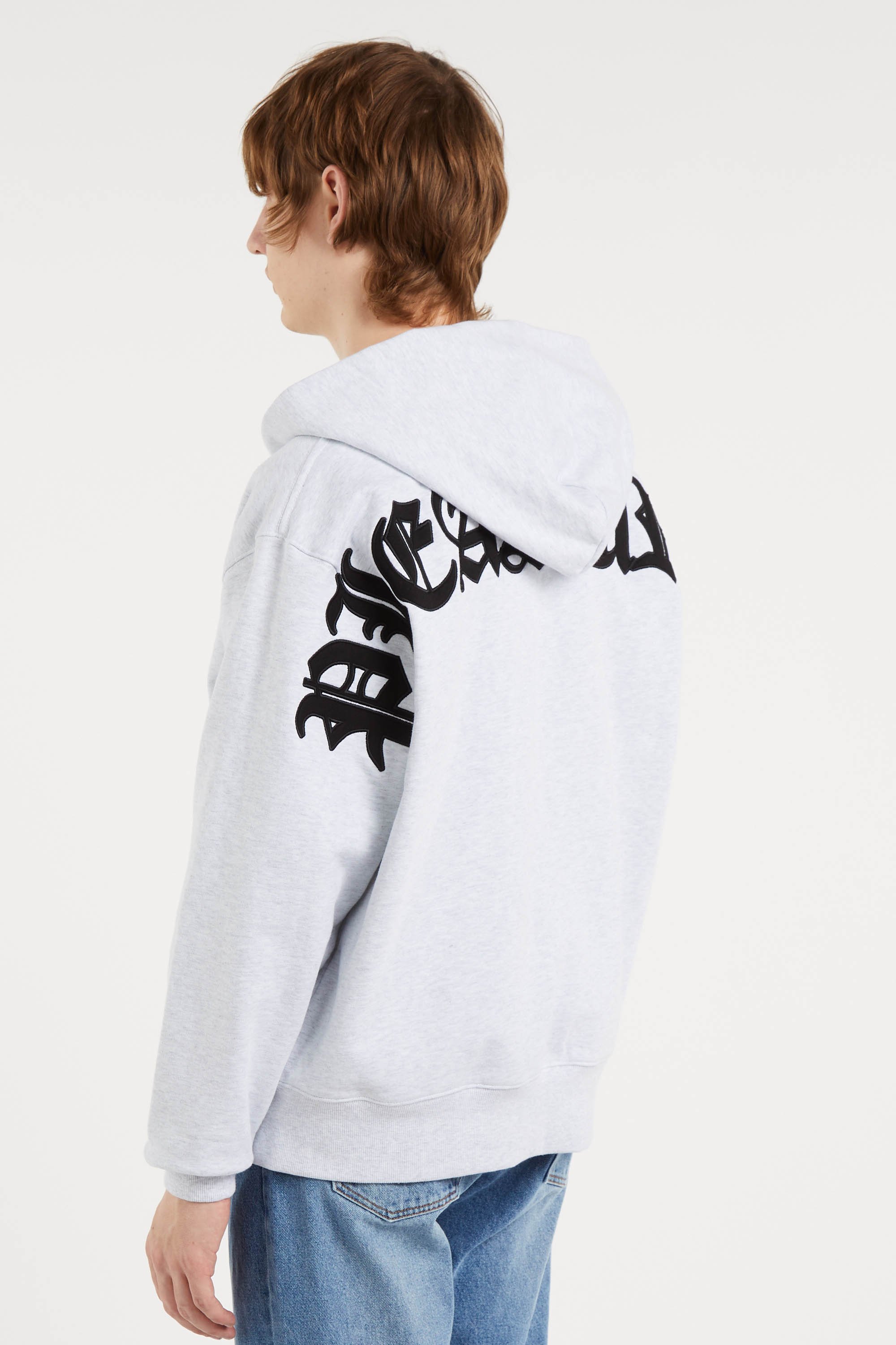 Sweat oversize à capuche en coton | Gris PLEASURES Homme