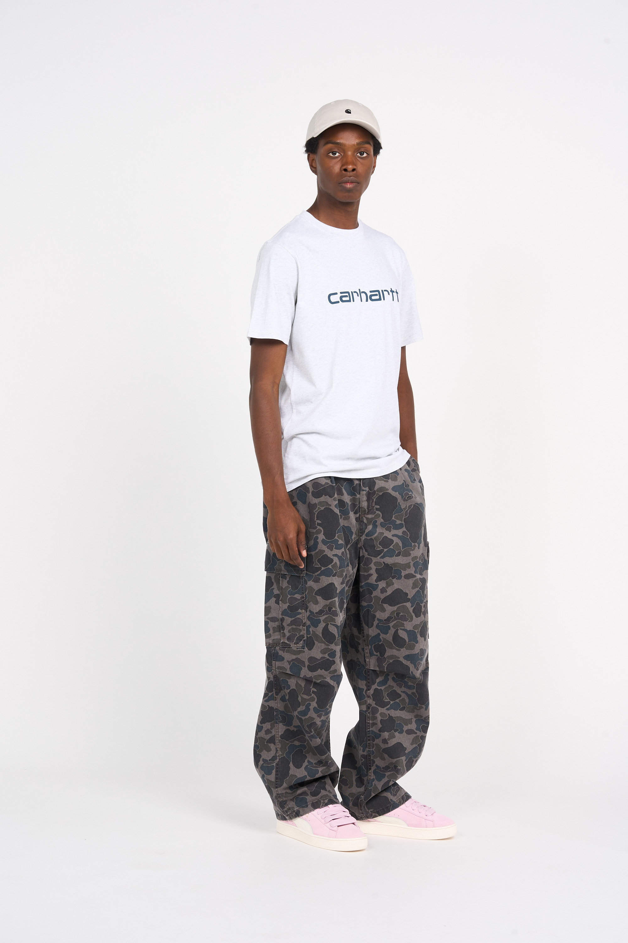 Regular-fit round-neck cotton T-shirt Grey