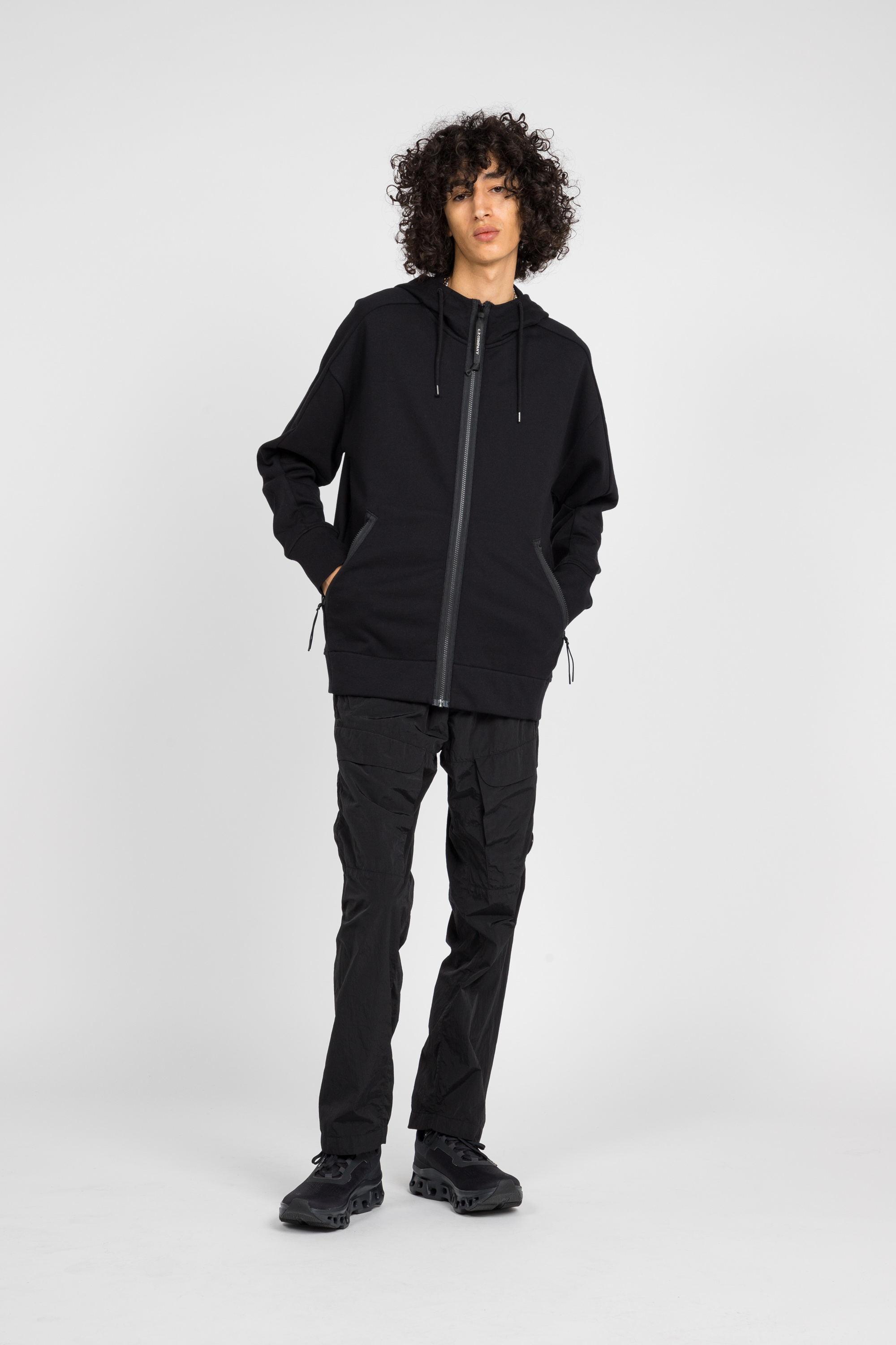 Zip-up hoodie Black