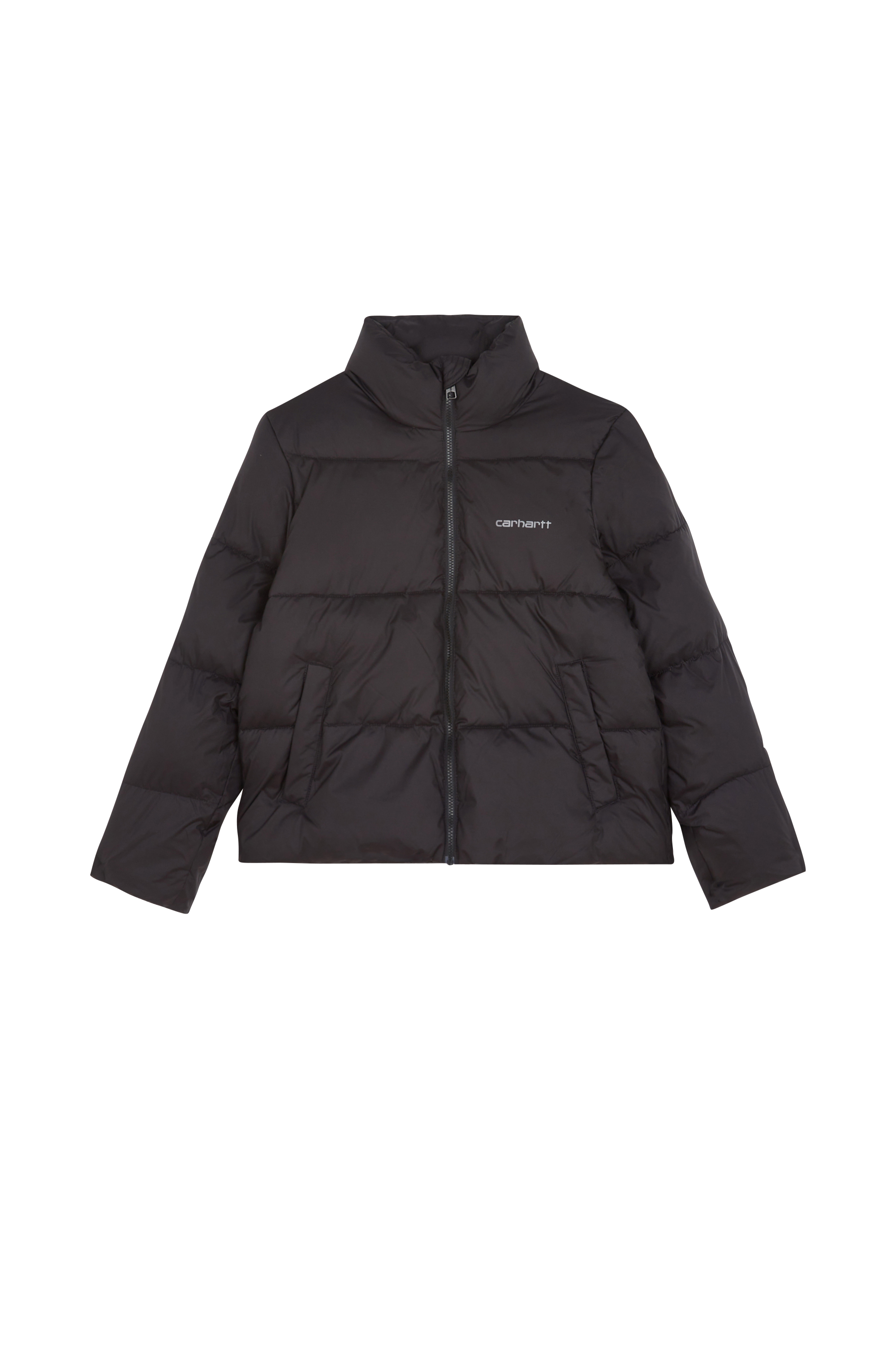 Lightweight quilted padded jacket with high neck Black