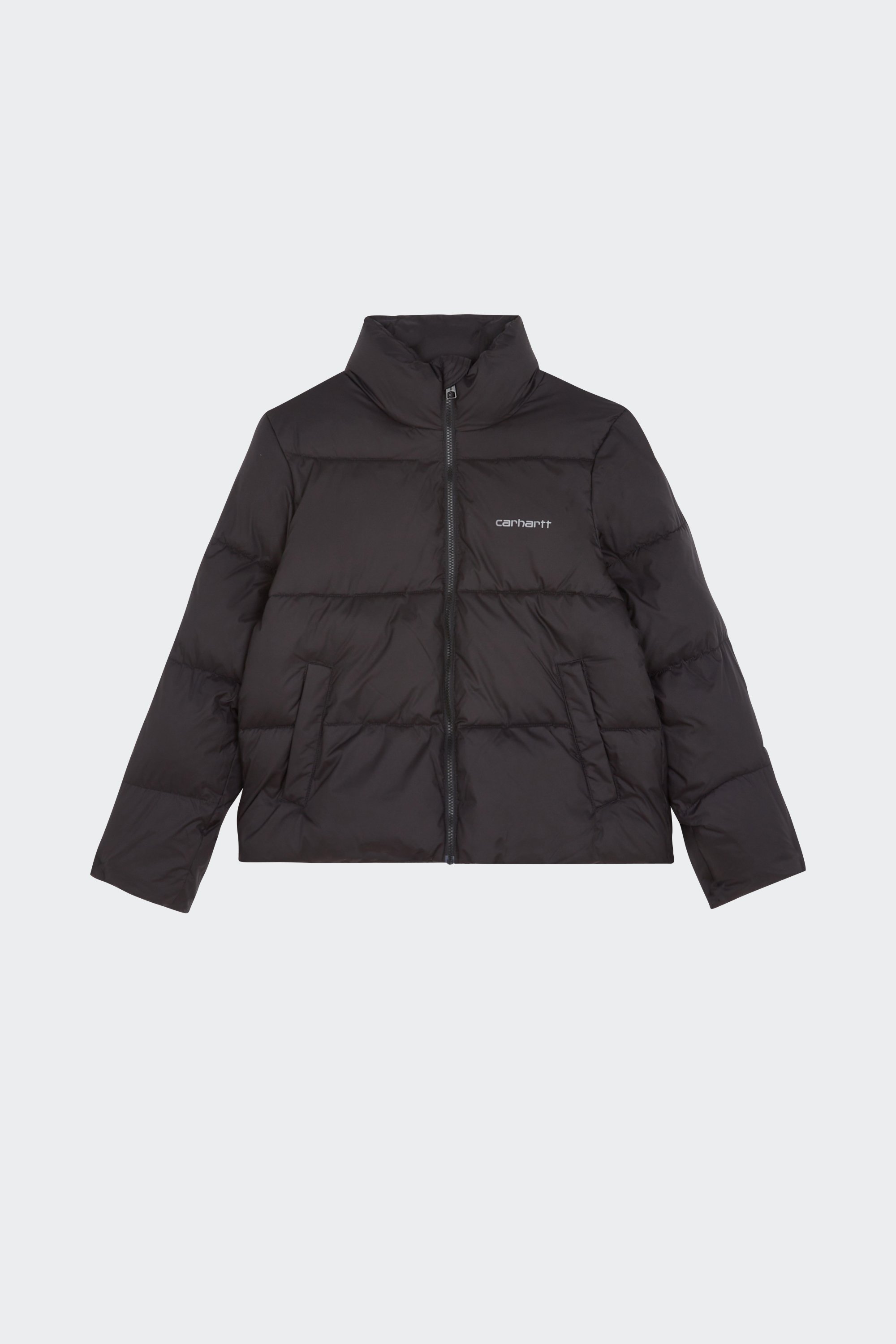 Lightweight quilted padded jacket with high neck | Black by CARHARTT WIP Lightweight quilted padded jacket with high neck Black
