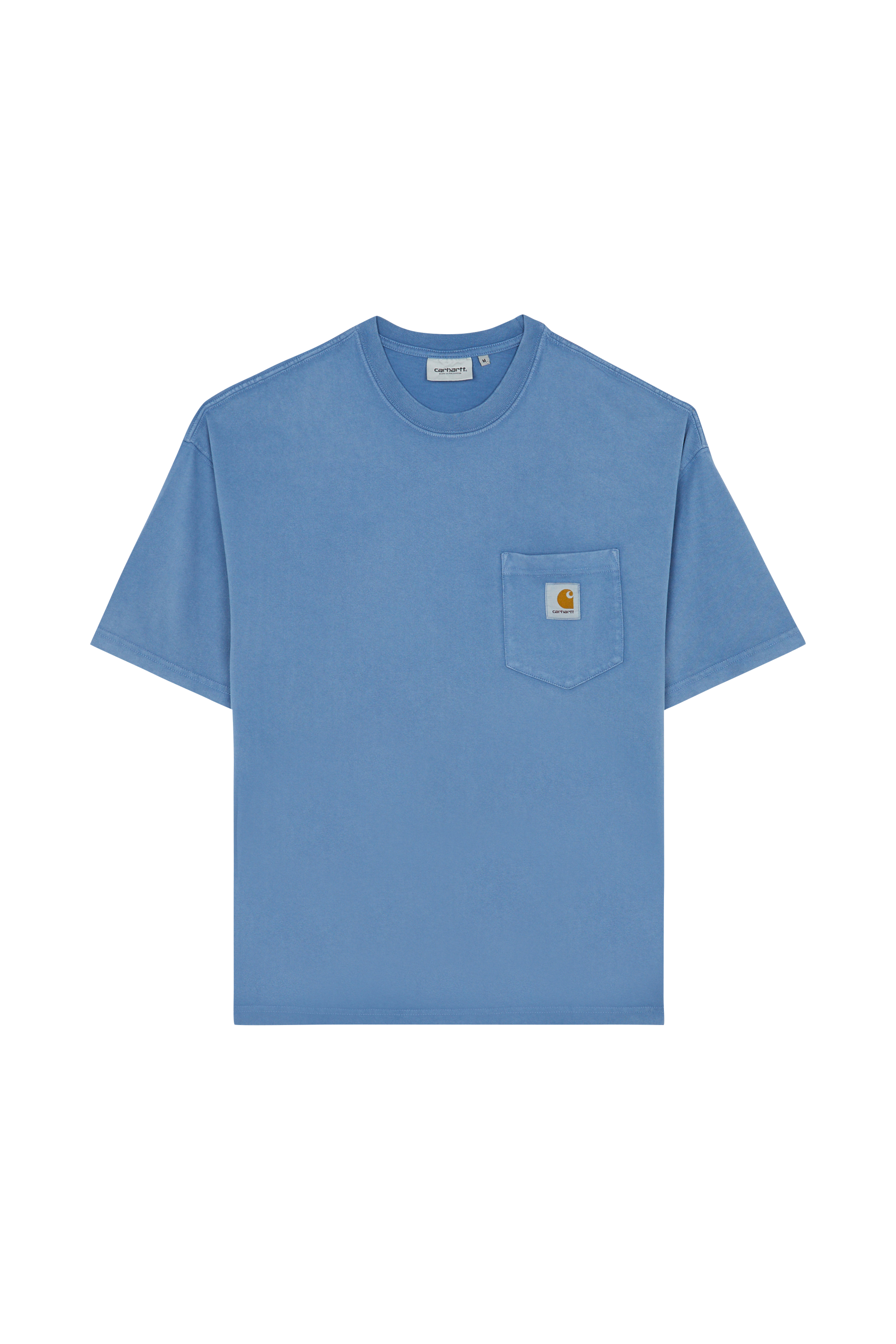 Regular-fit round-neck cotton T-shirt Blue