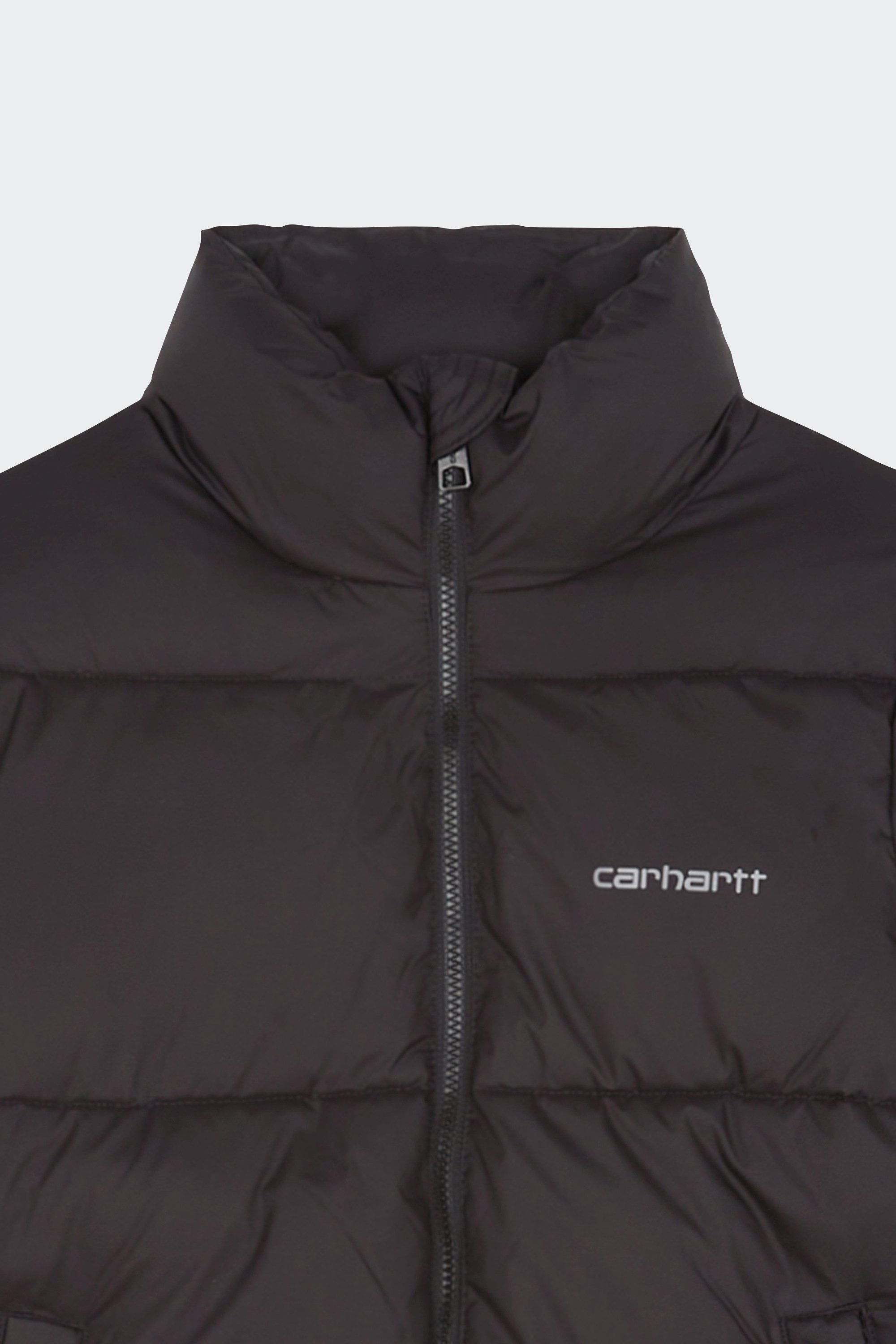 Lightweight quilted padded jacket with high neck | Black by CARHARTT WIP Lightweight quilted padded jacket with high neck Black
