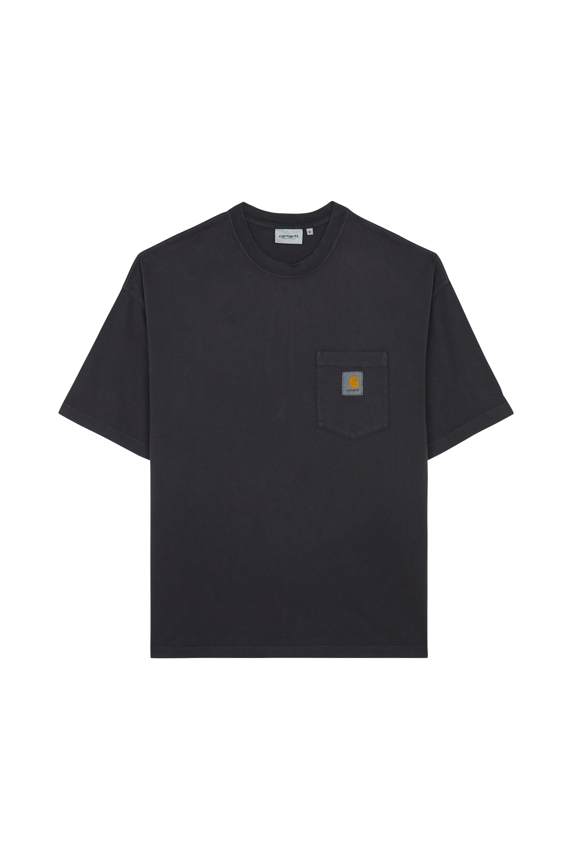 Regular-fit round-neck cotton T-shirt Black