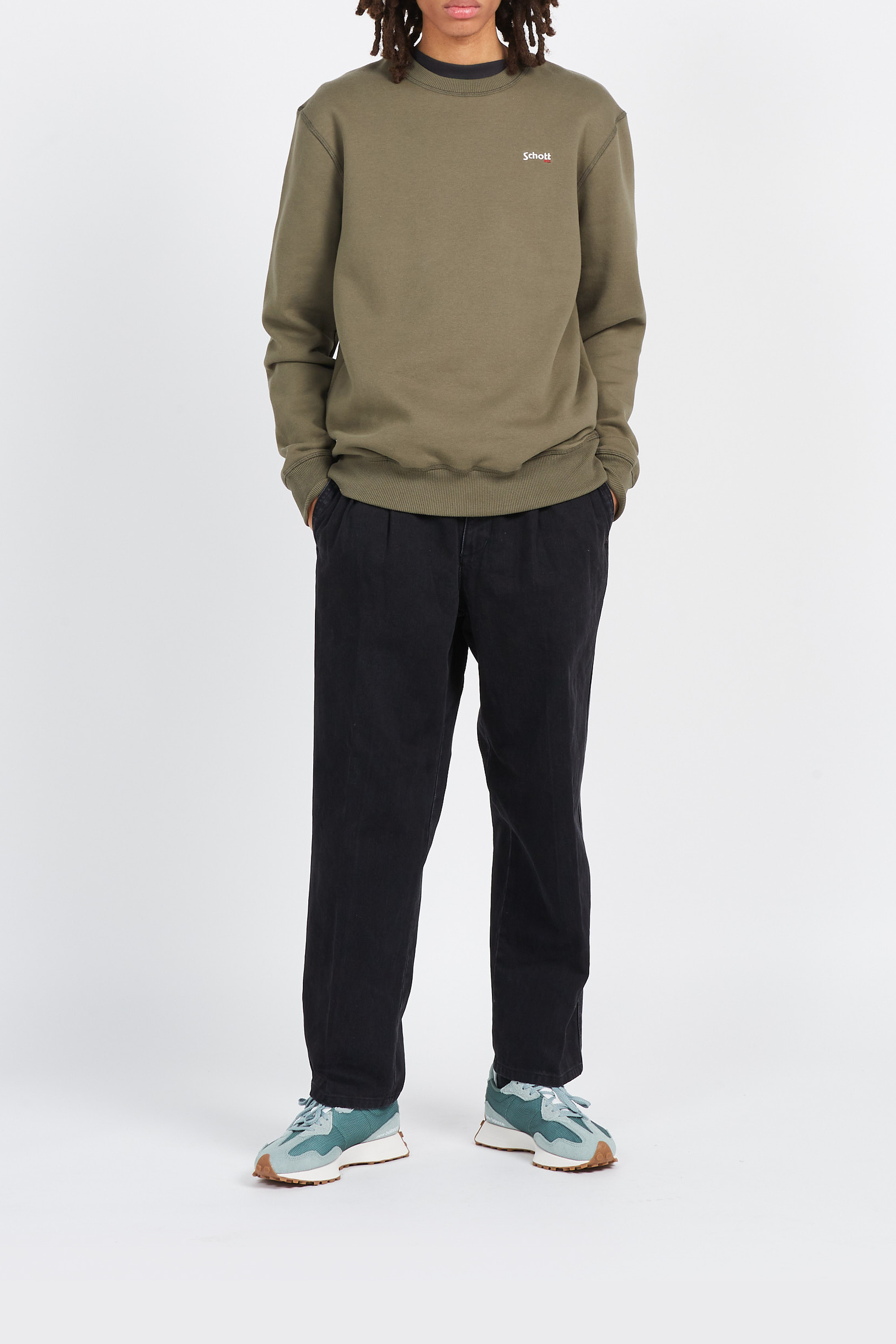 Sweatshirt SCHOTT Vert