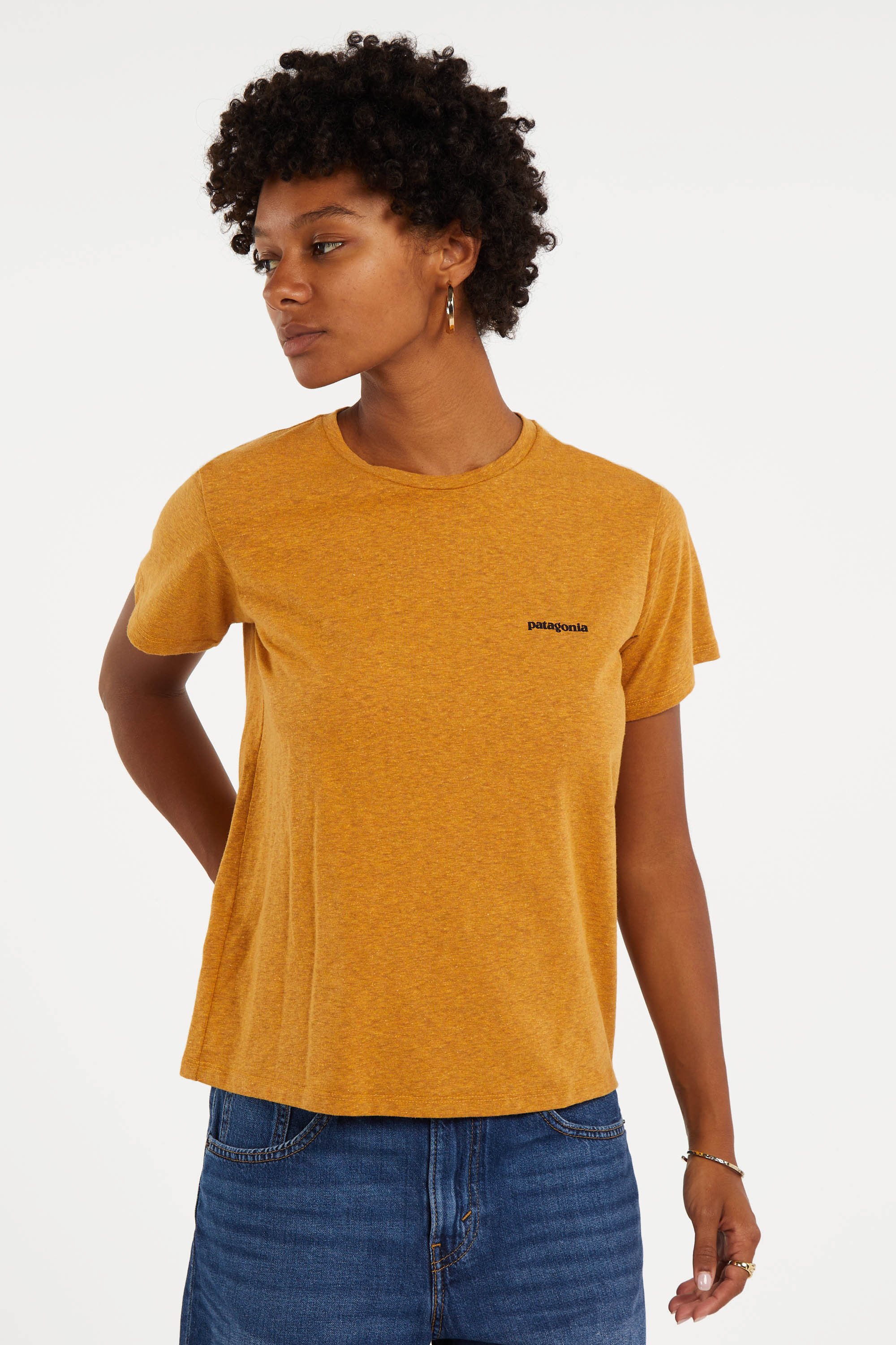 Regular-fit round-neck cotton T-shirt | Yellow PATAGONIA Women