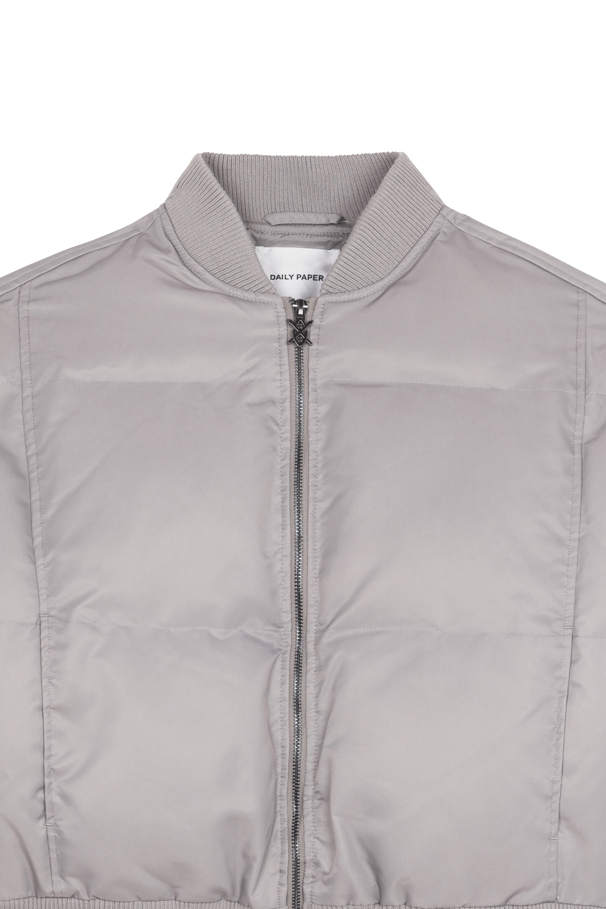 Lightweight quilted padded jacket with high neck Grey