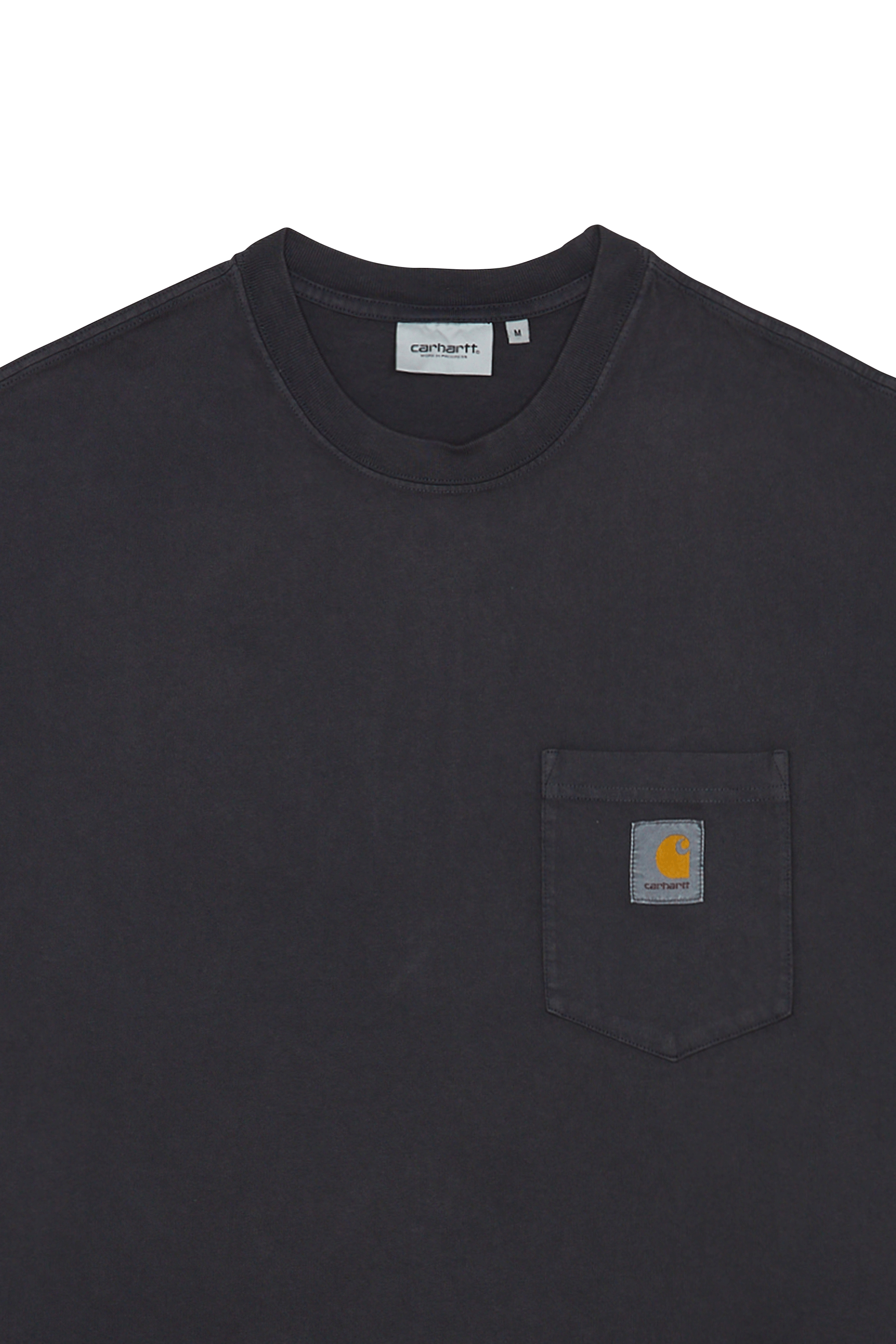 Regular-fit round-neck cotton T-shirt Black