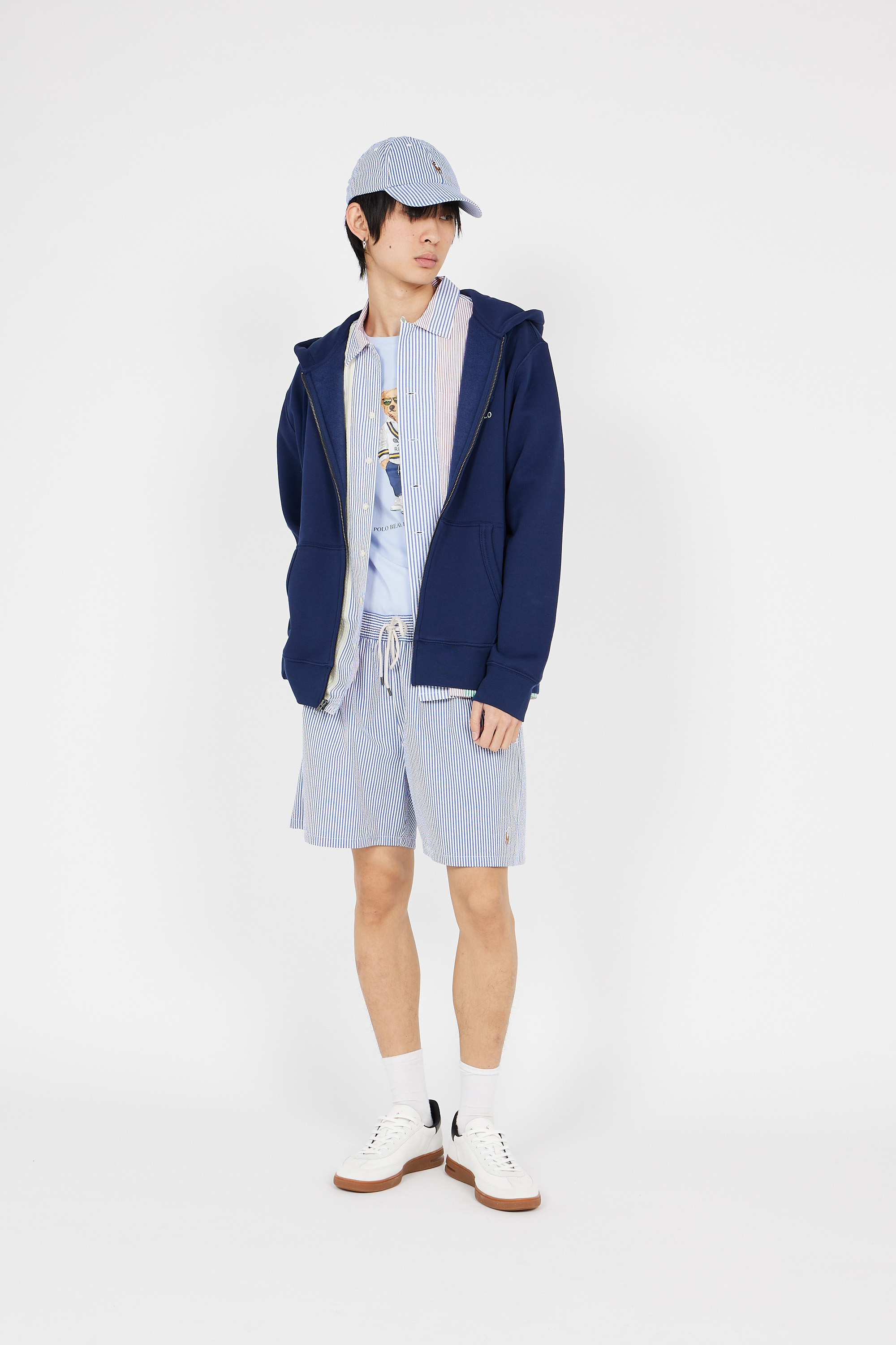Hoodie zippé Bleu