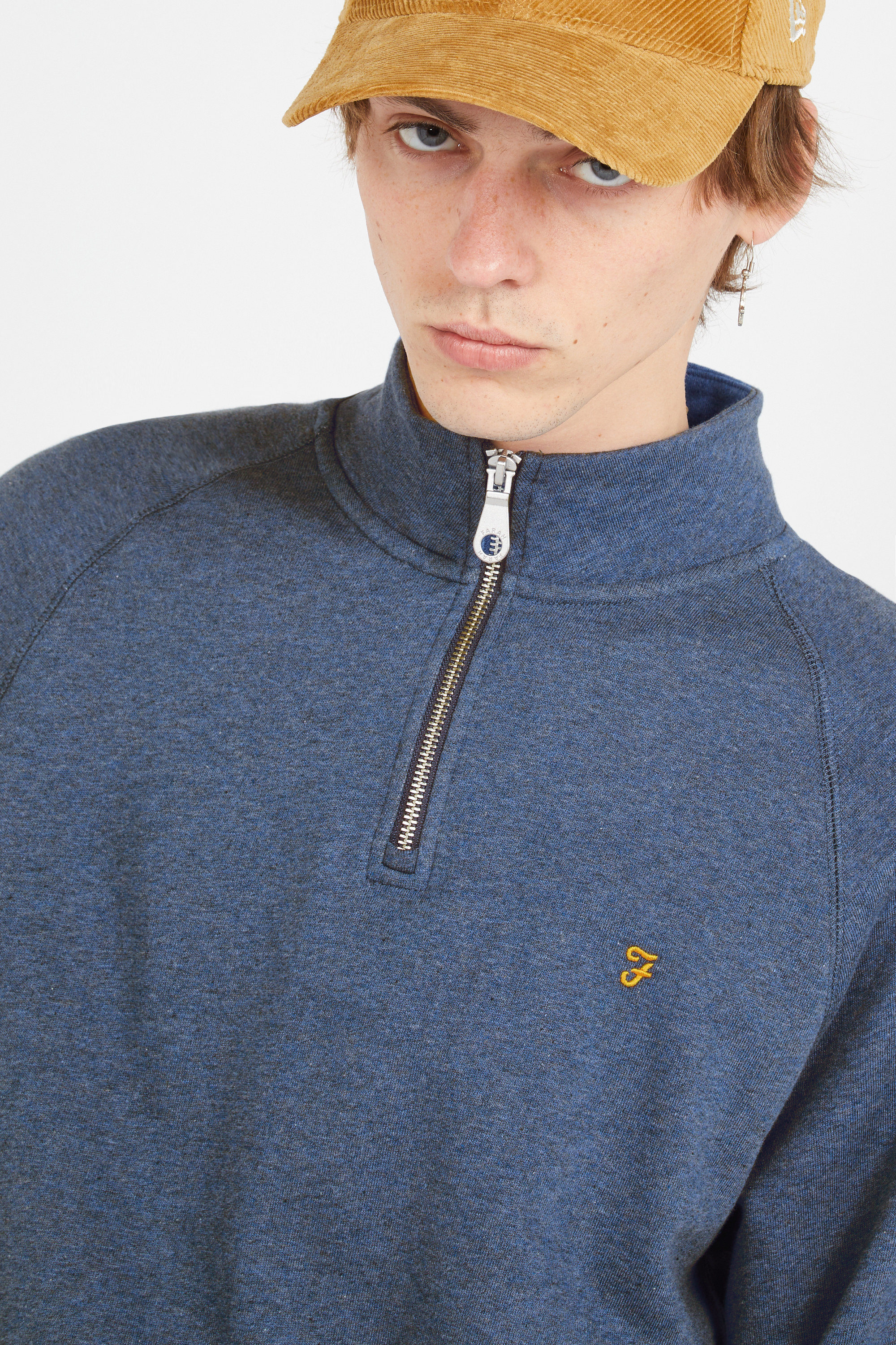 Slim-fit zip-up tracksuit top  Blue