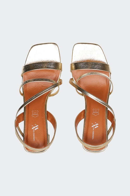 VANESSA WU Sandales à talon Jaune