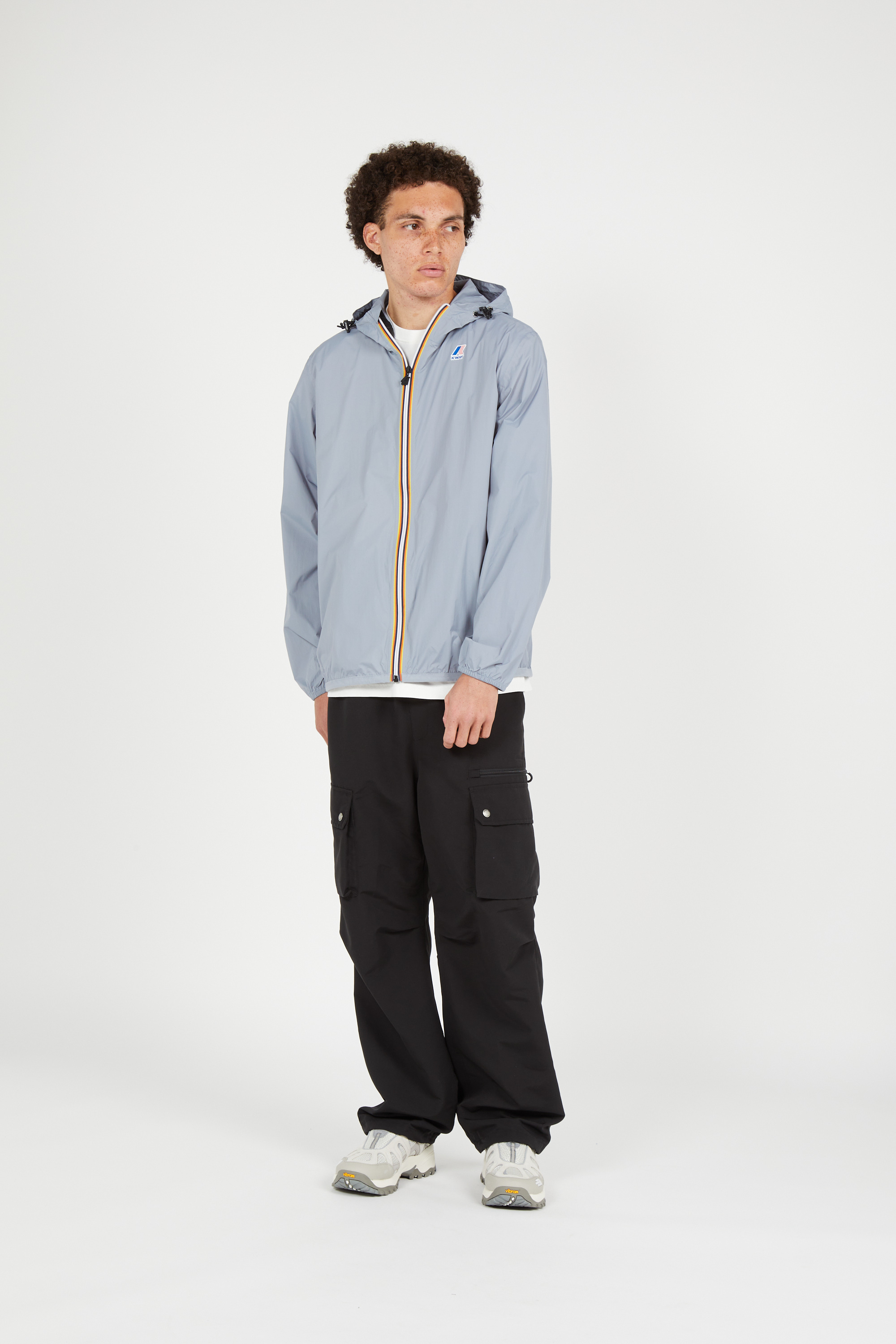 K-Way Imperméable Homme Bayonne - Coupe Slim - Gris - Taille S - Veste Légère Et Compacte