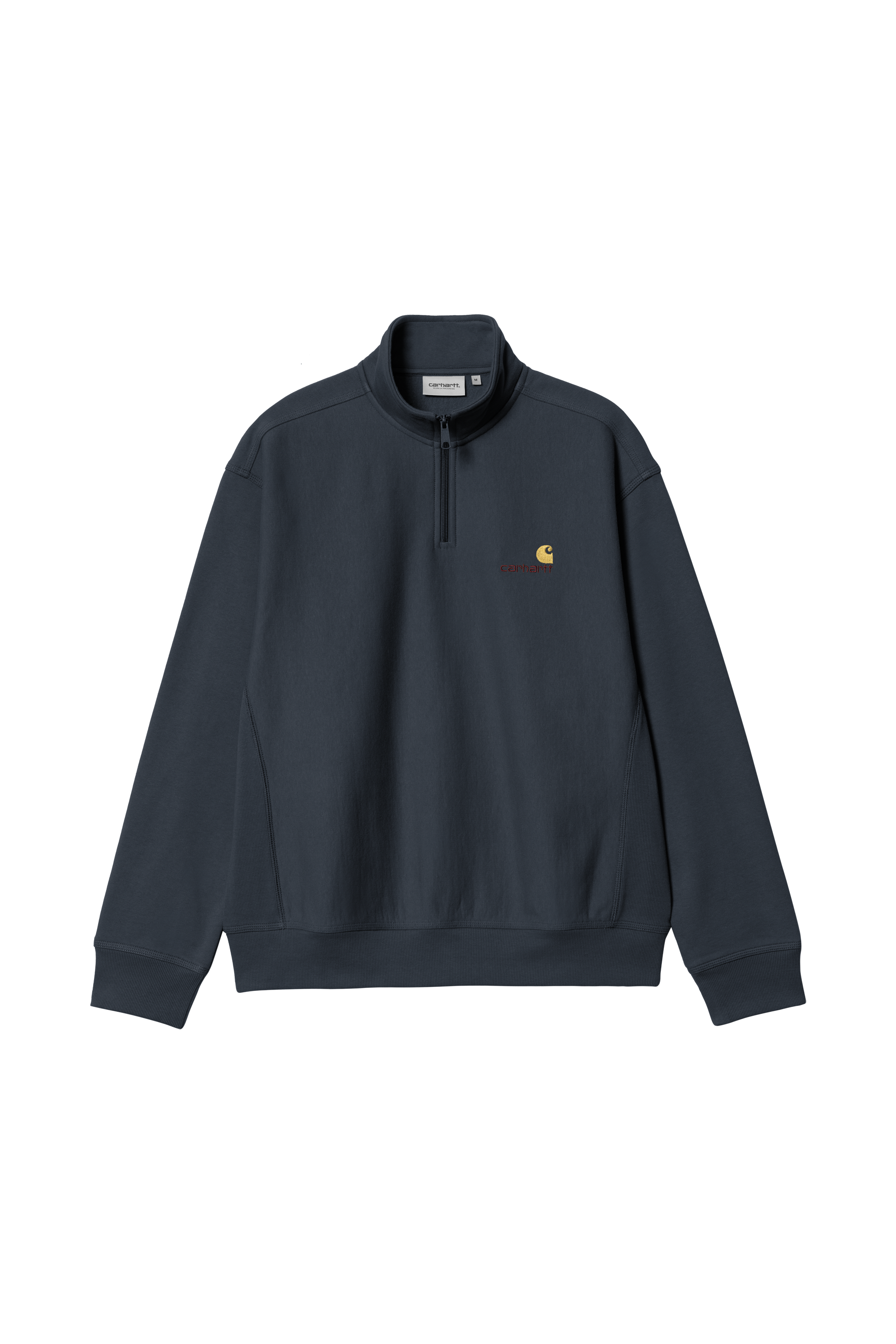 Slim-fit zip-up tracksuit top  Half Zip American Script  Deep night