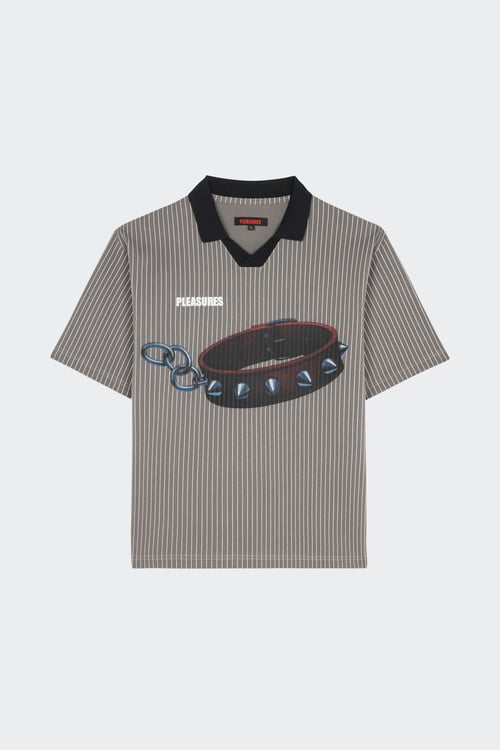 T-shirt ample rayé à sérigraphie - Taille S Noir