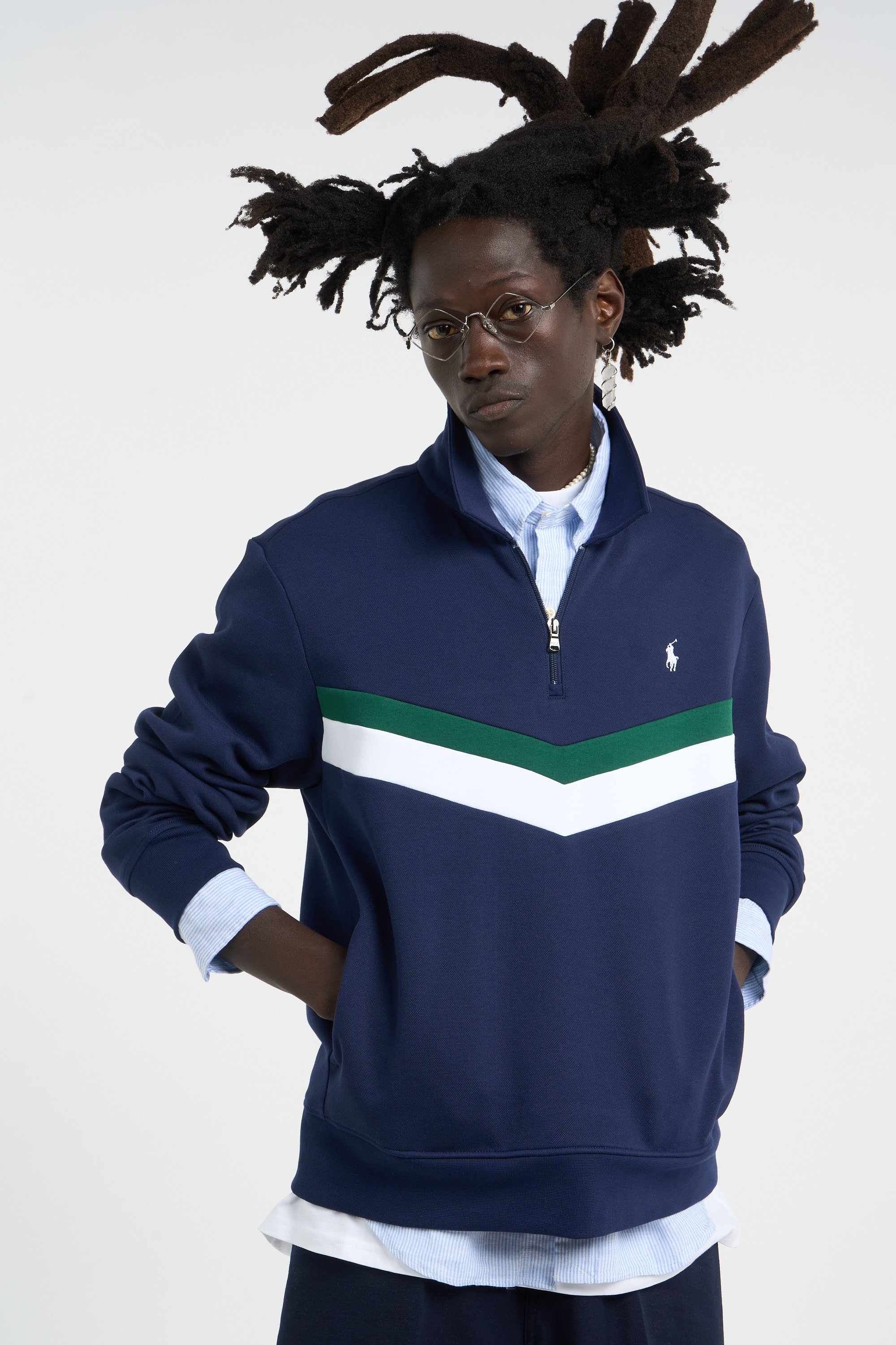 Slim-fit zip-up tracksuit top  | Blue POLO RALPH LAUREN Men