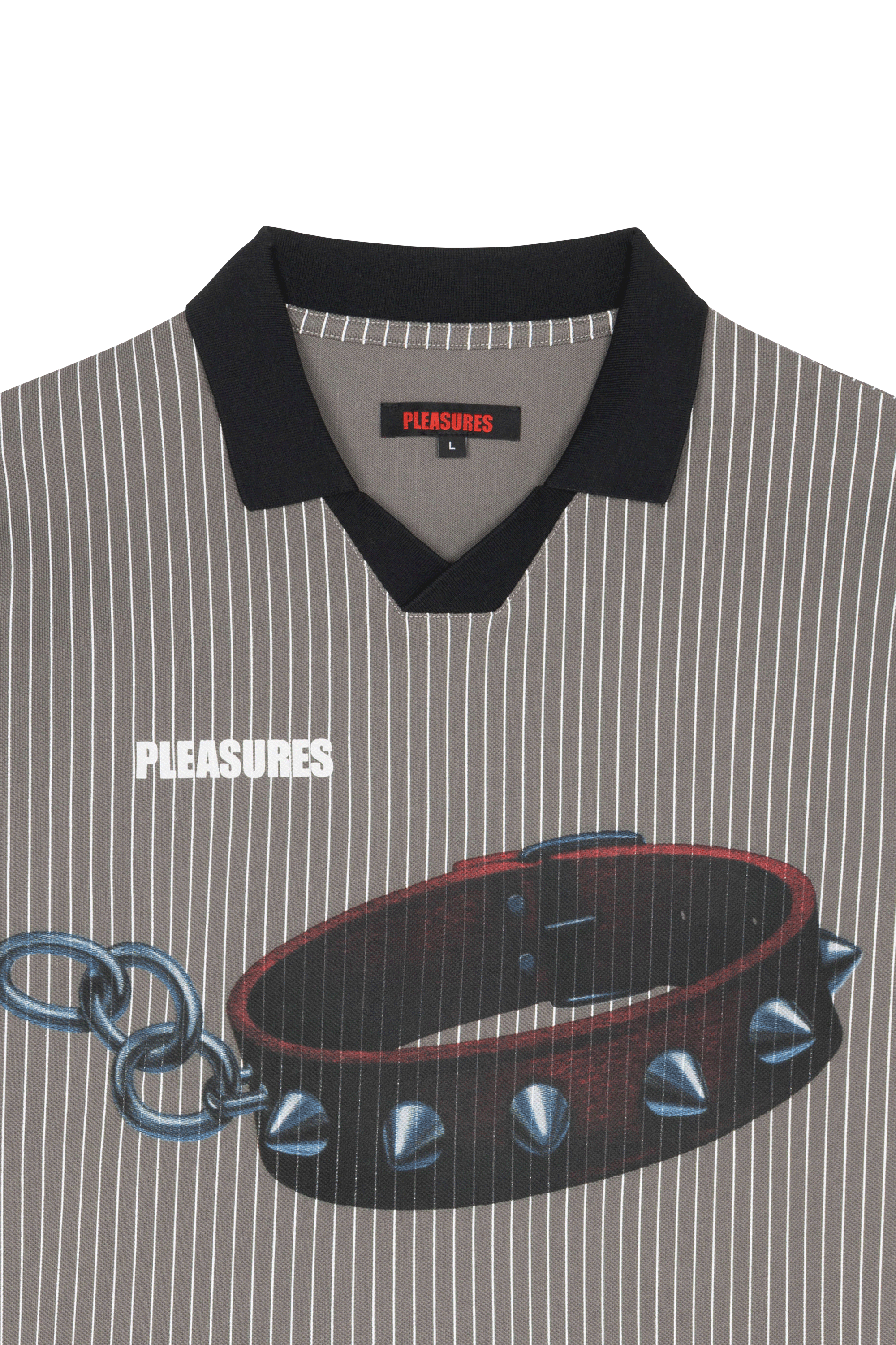 T-shirt ample rayé à sérigraphie Noir