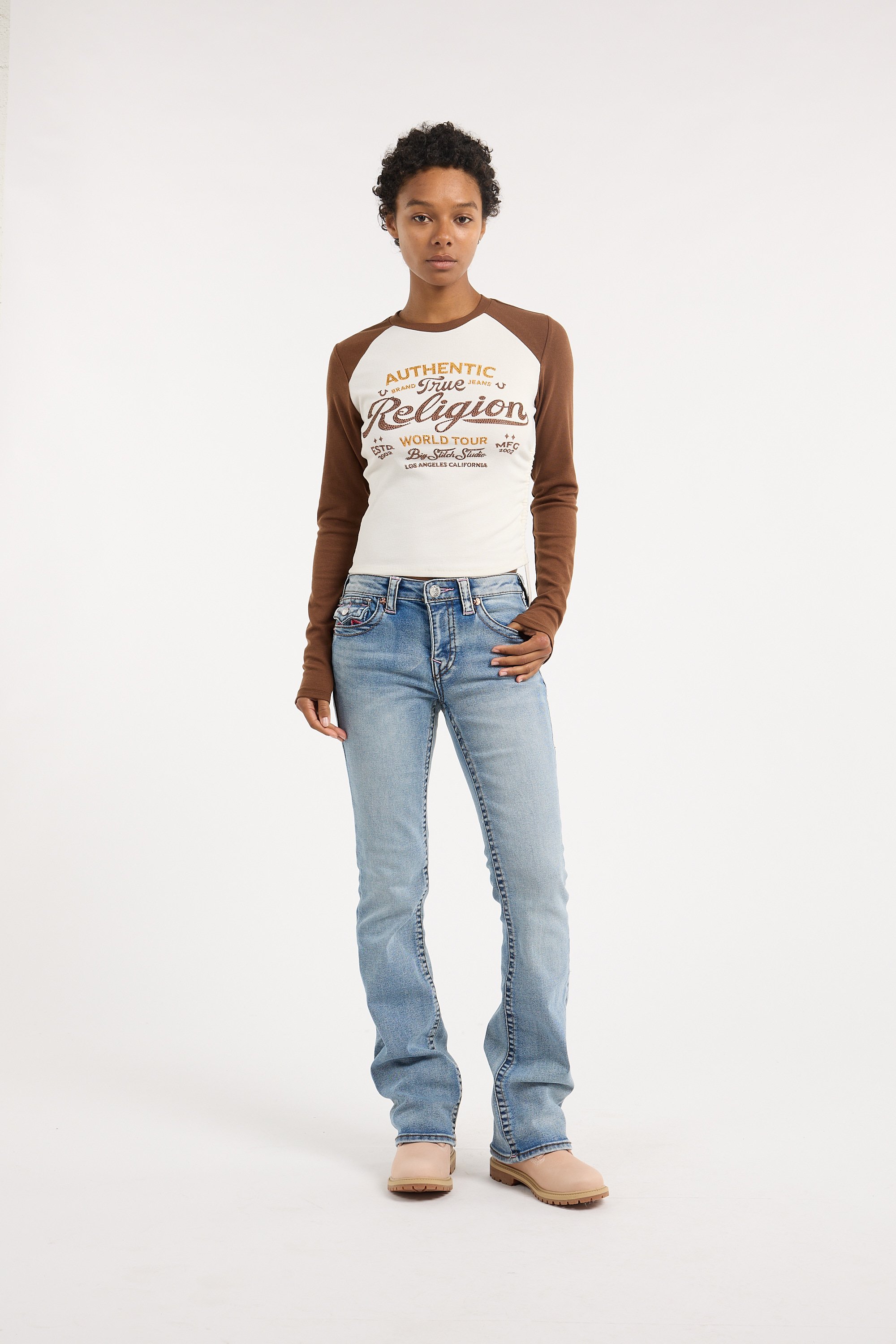 Regular-fit round-neck cotton T-shirt TRUE RELIGION Multicolored