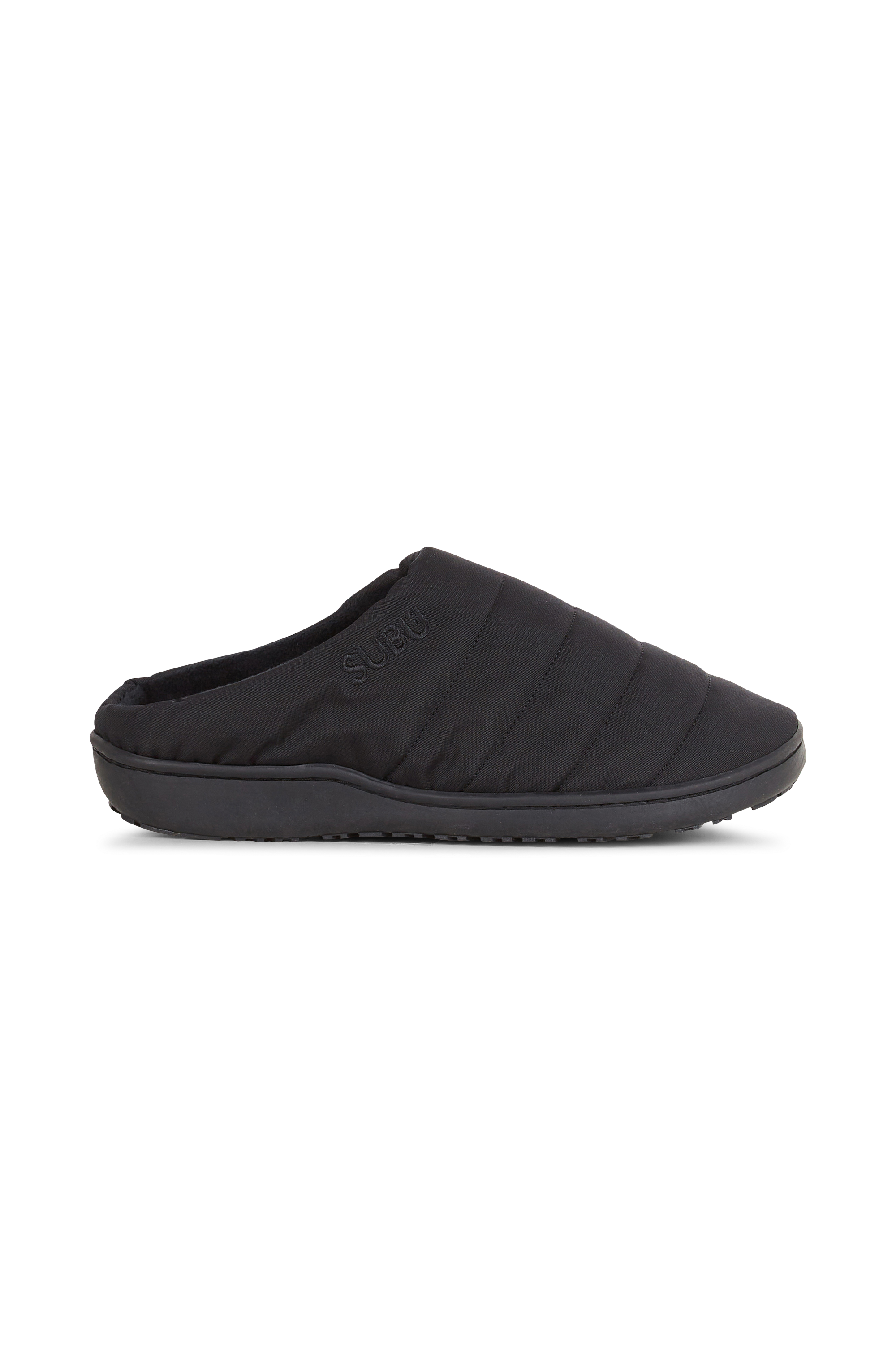 Flat furry sheepskin sandals Black