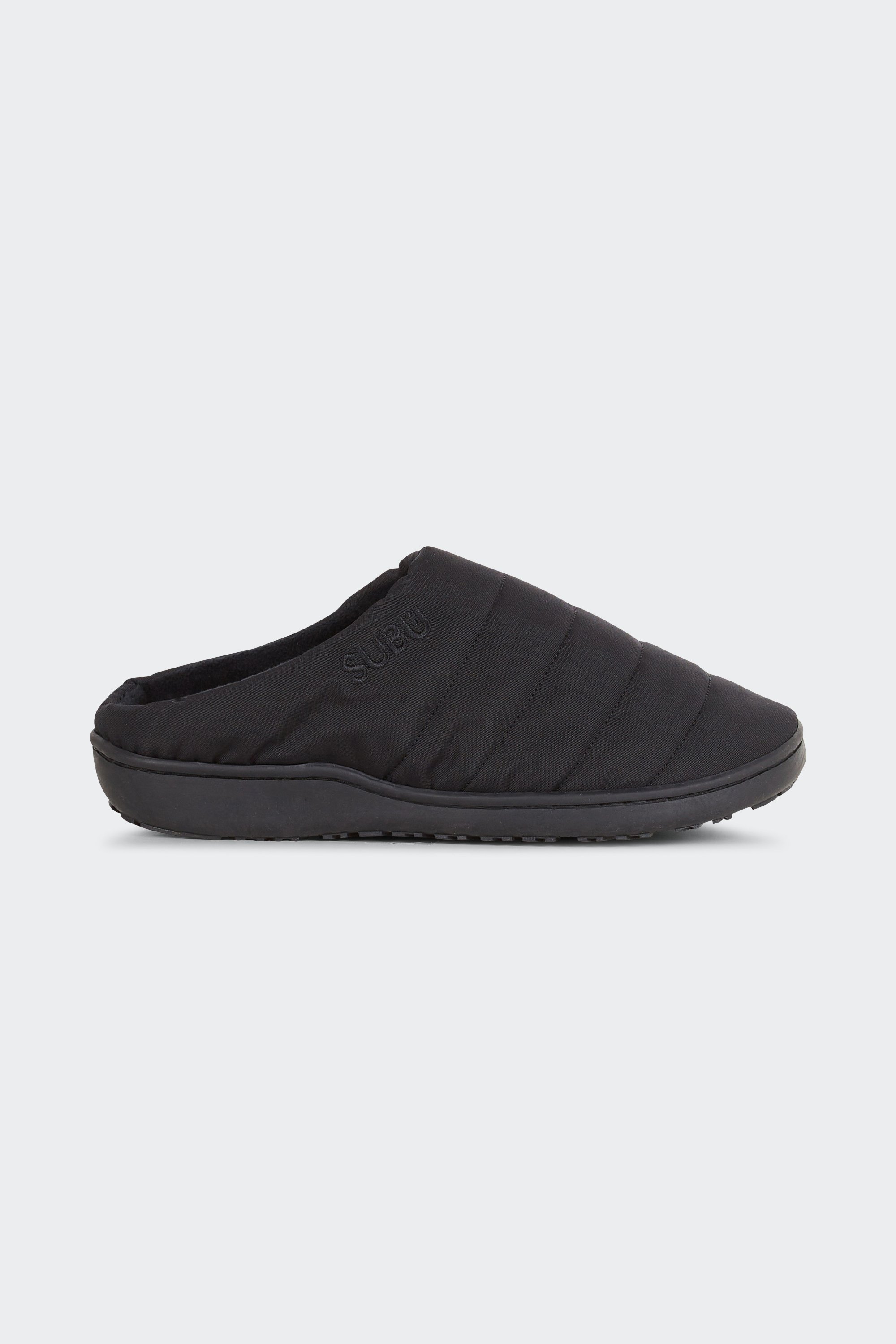 Flat furry sheepskin sandals | Black by SUBU Flat furry sheepskin sandals Black