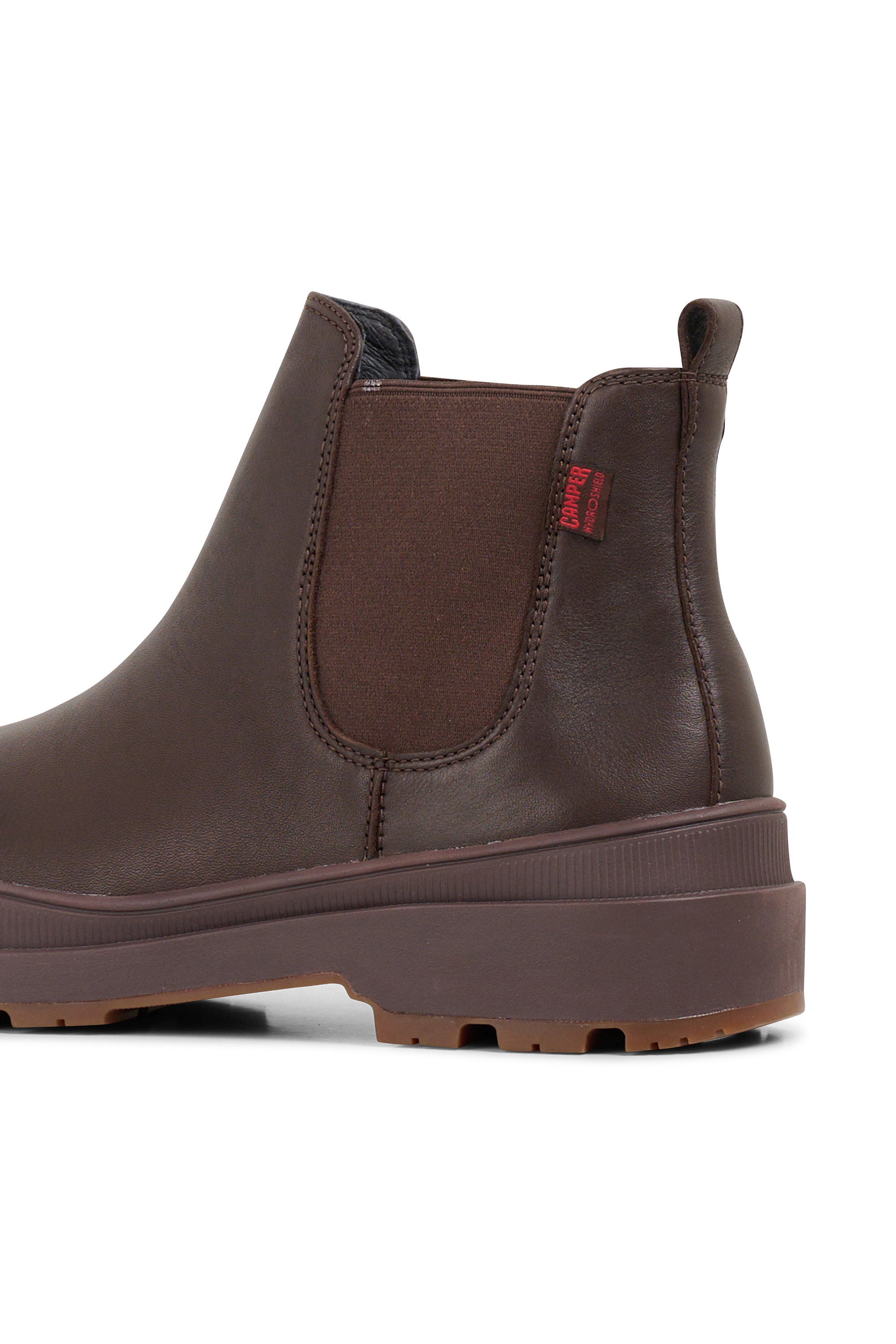 Heeled leather mid-calf boots Brown