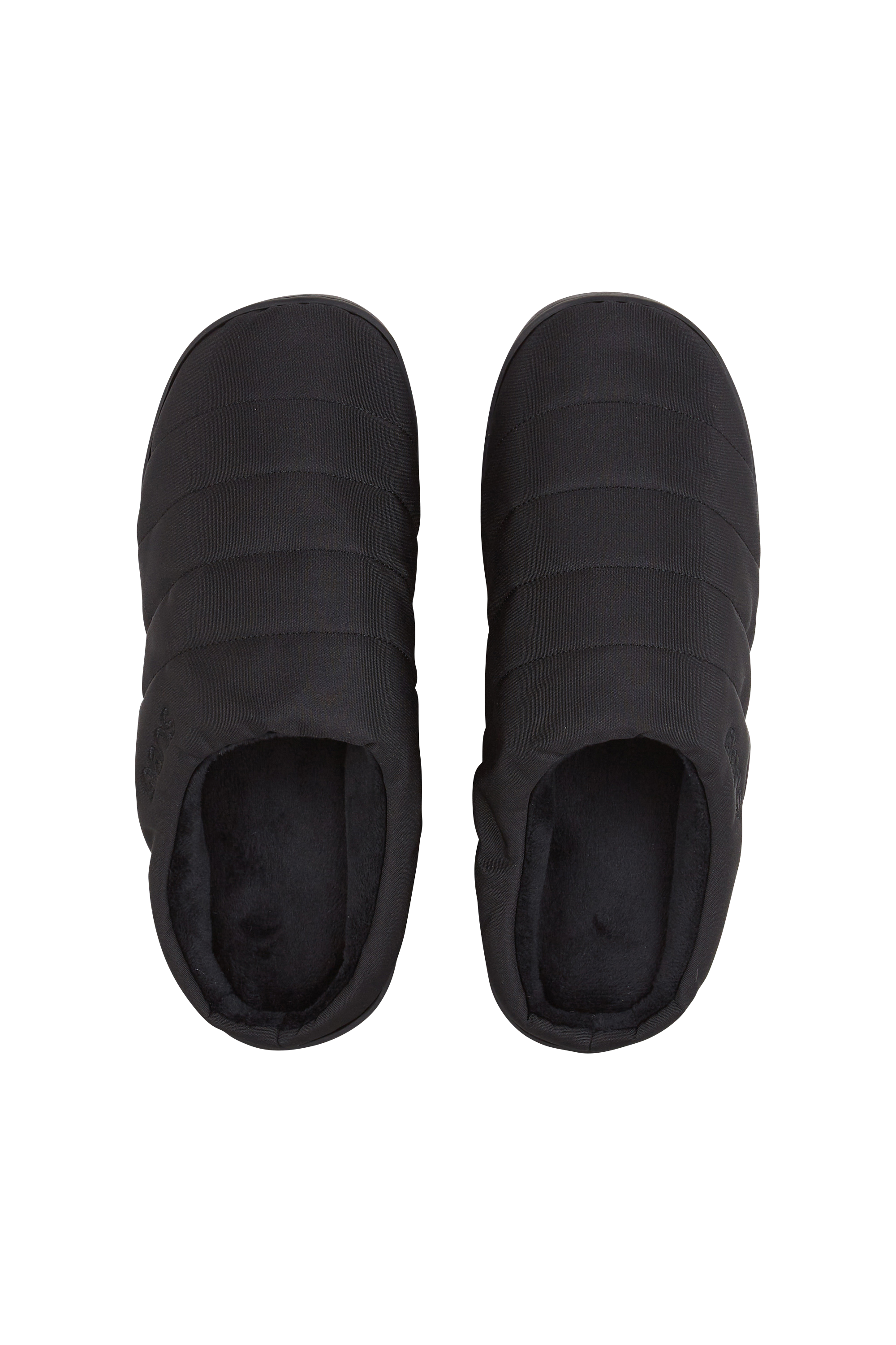 Flat furry sheepskin sandals Black