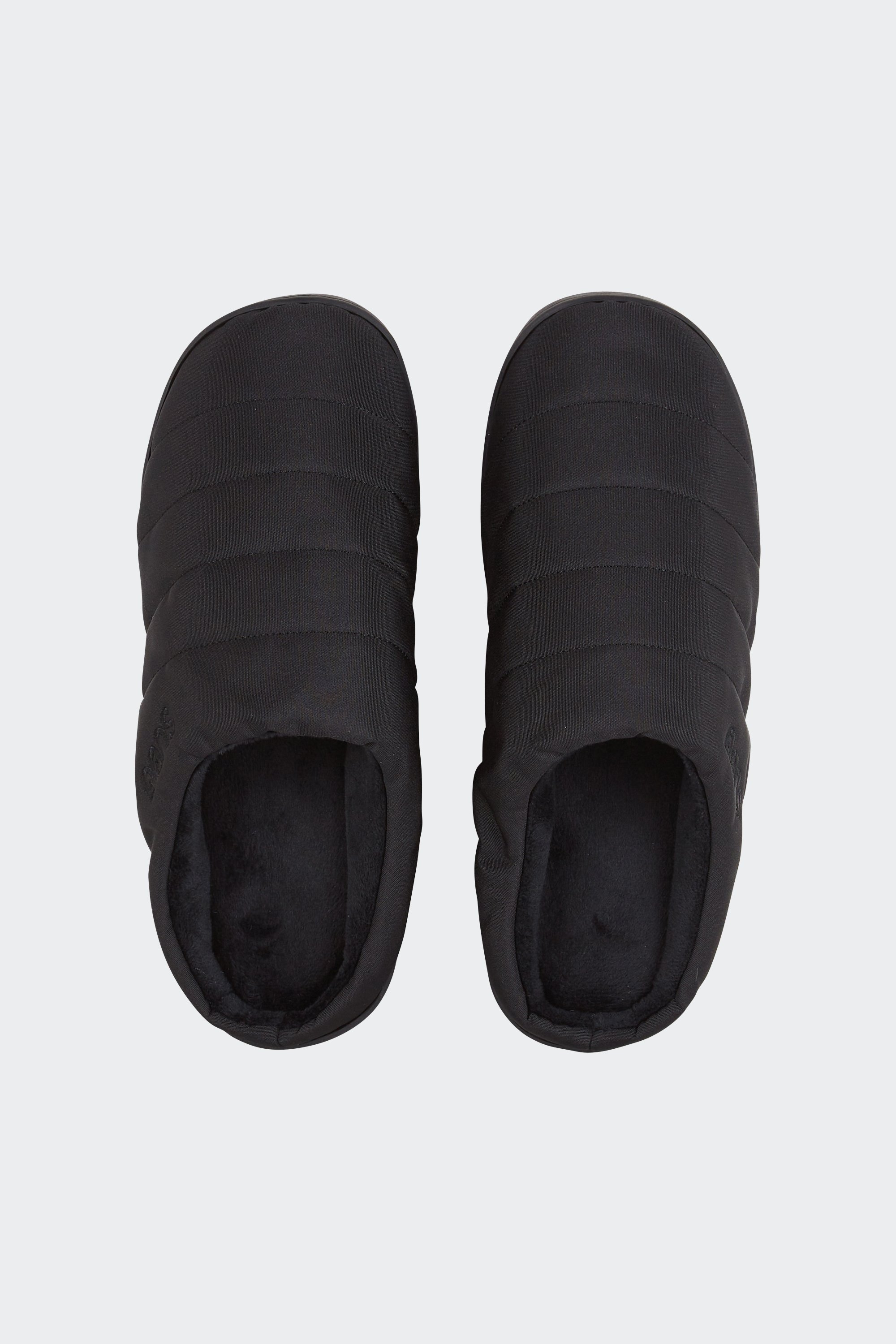 Flat furry sheepskin sandals | Black by SUBU Flat furry sheepskin sandals Black