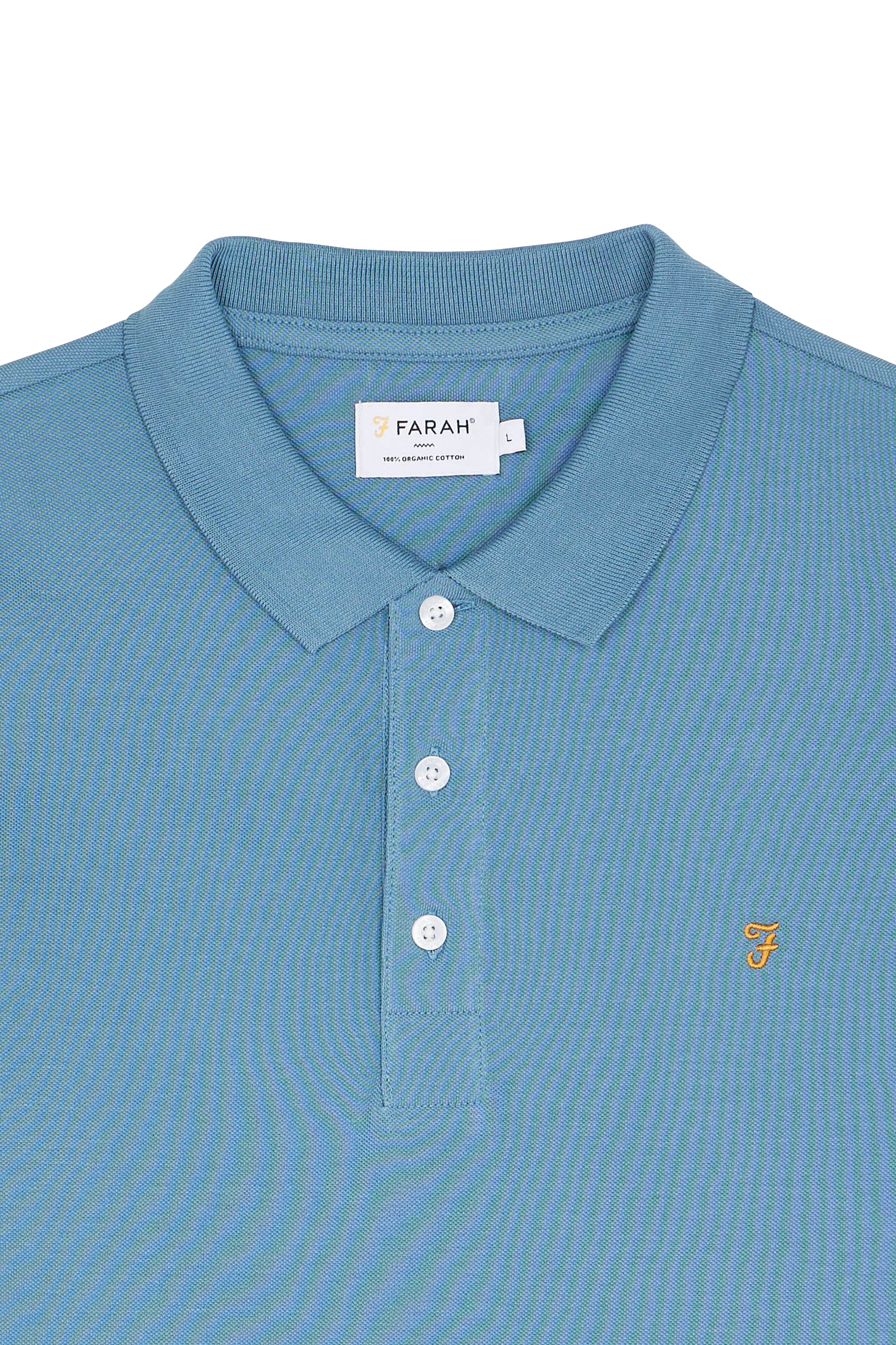 Polo à manches courtes en coton bio Bleu