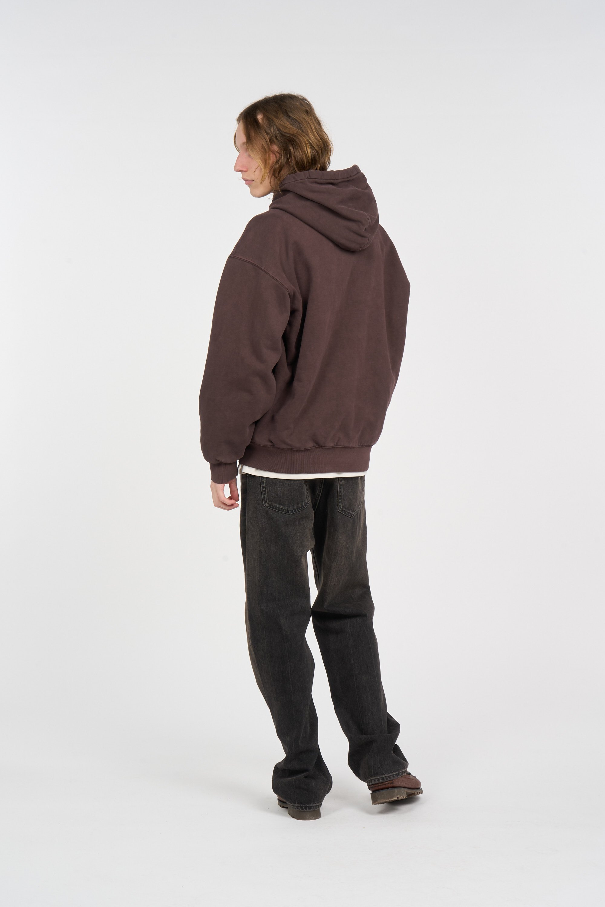 Hoodie zippé Marron