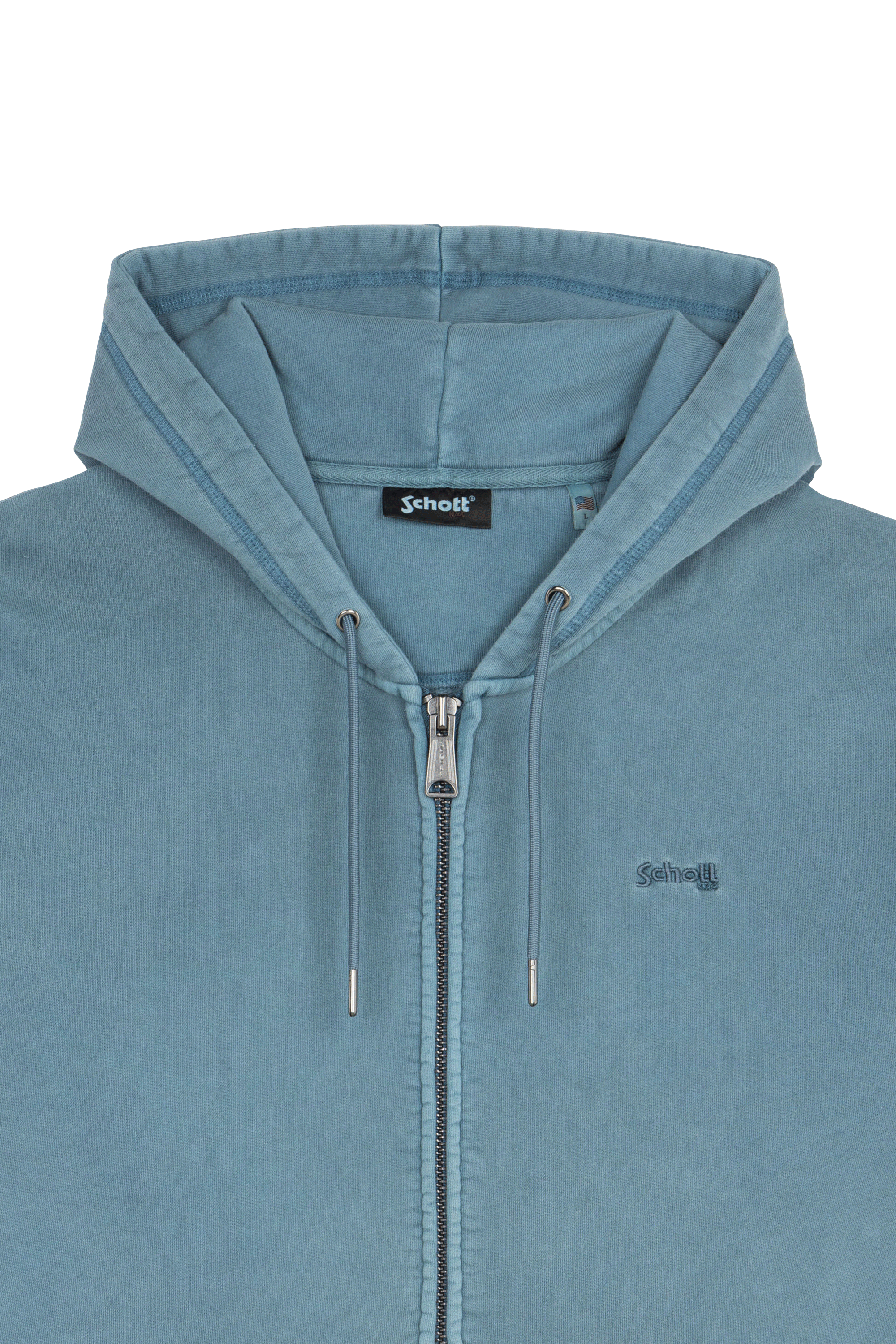 Hoodie zippé Bleu