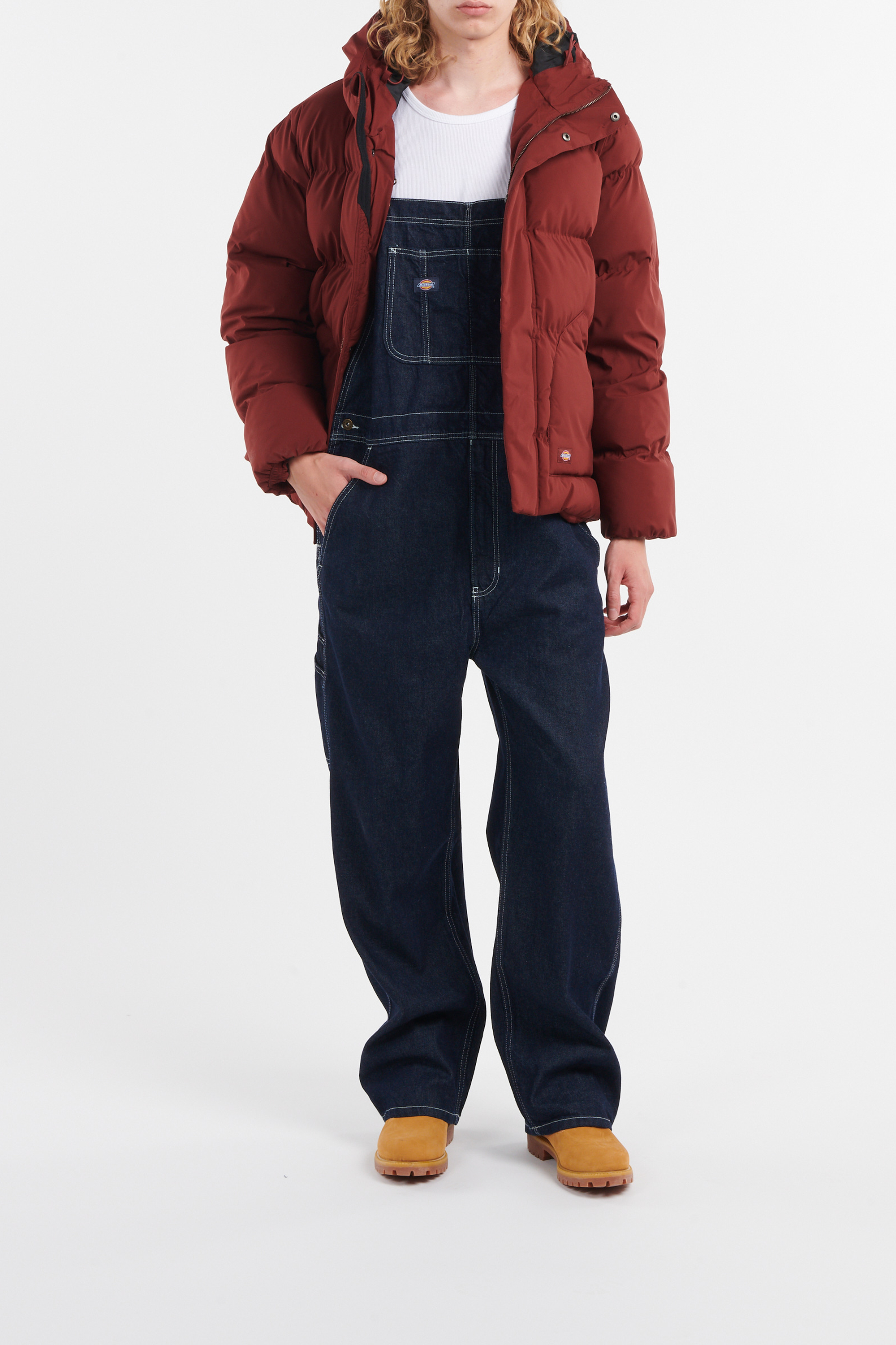 Lightweight quilted padded jacket with high neck DICKIES Red