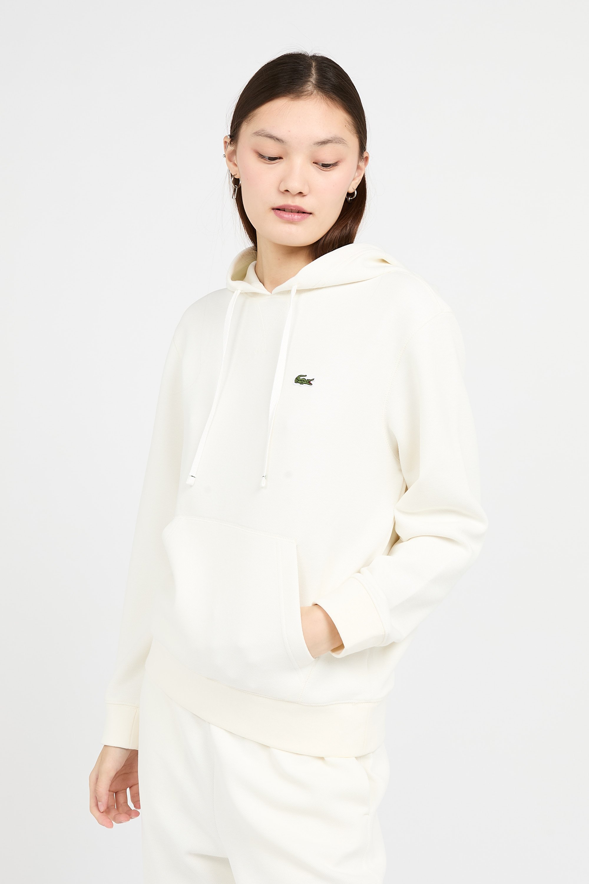 Hoodie  | Beige by LACOSTE Hoodie  Beige