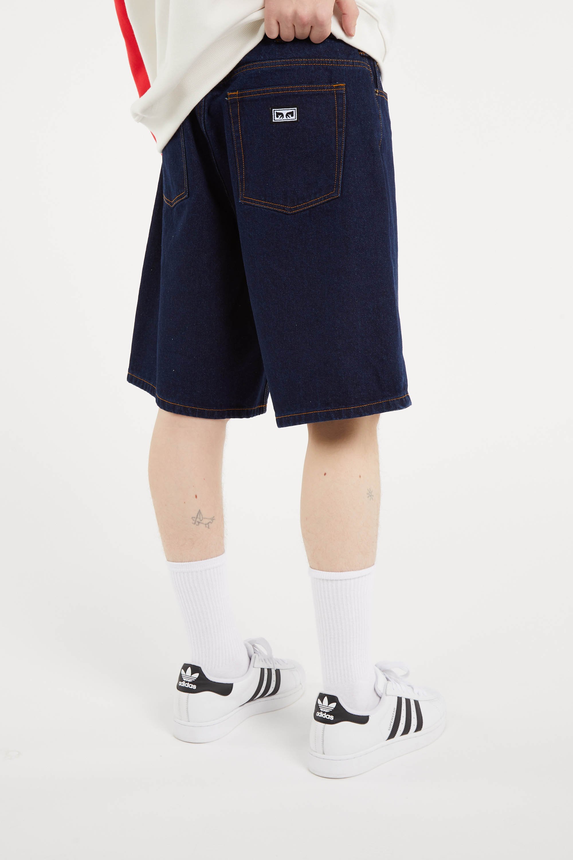 Denim Bermuda shorts | Blue OBEY Men