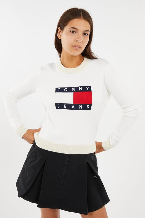 TOMMY JEANS Sweater White