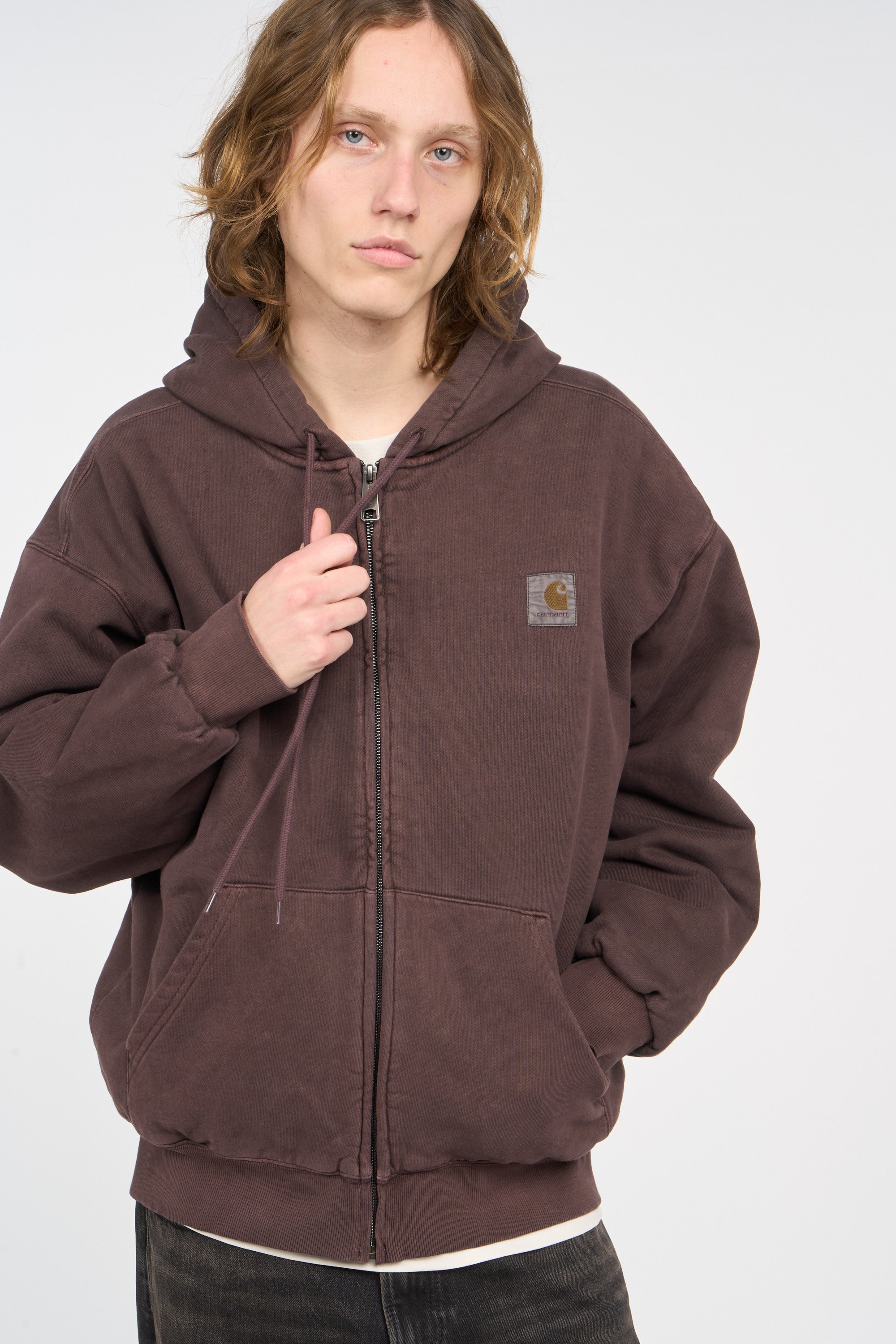 Hoodie zippé Marron