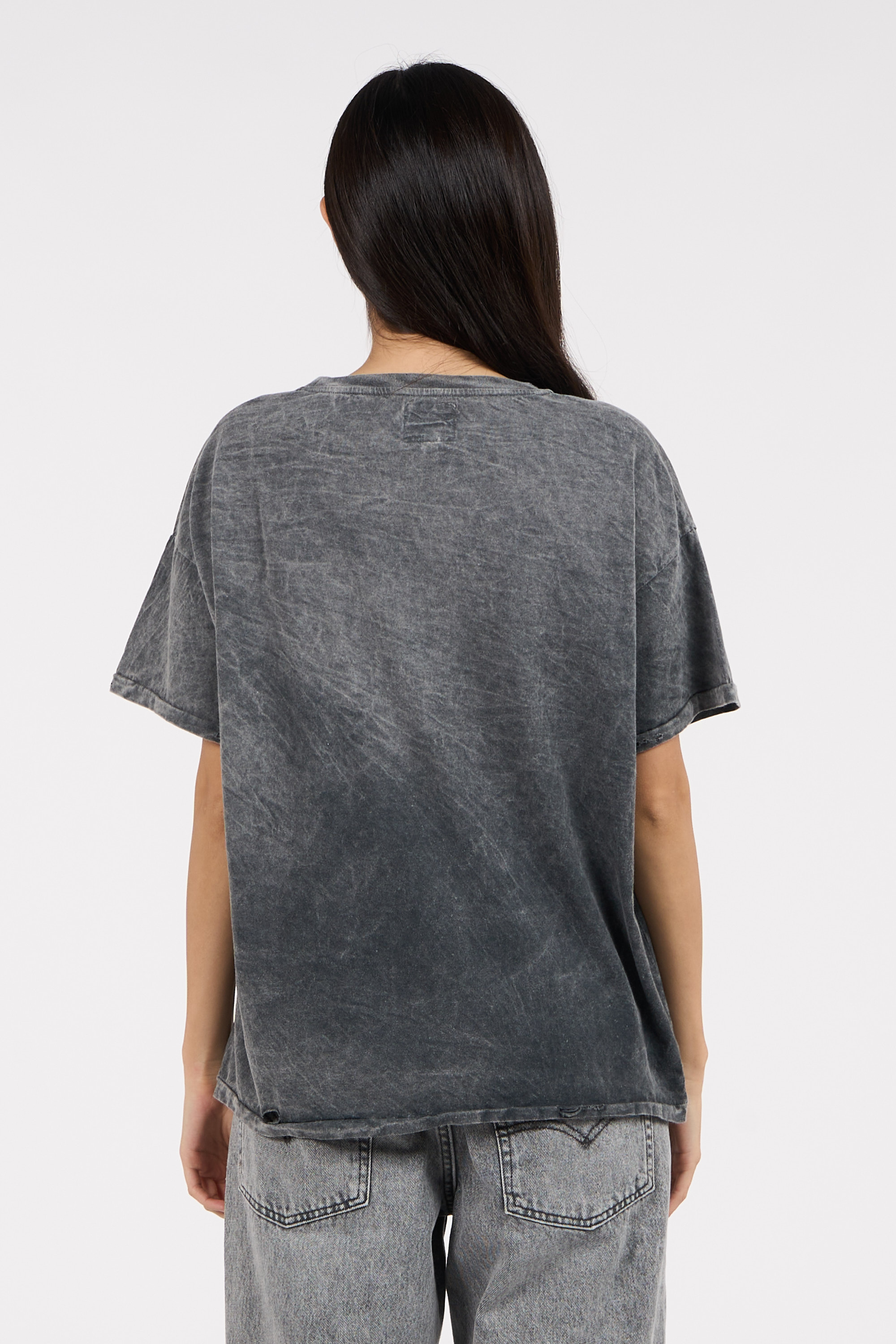 Regular-fit round-neck cotton T-shirt Grey