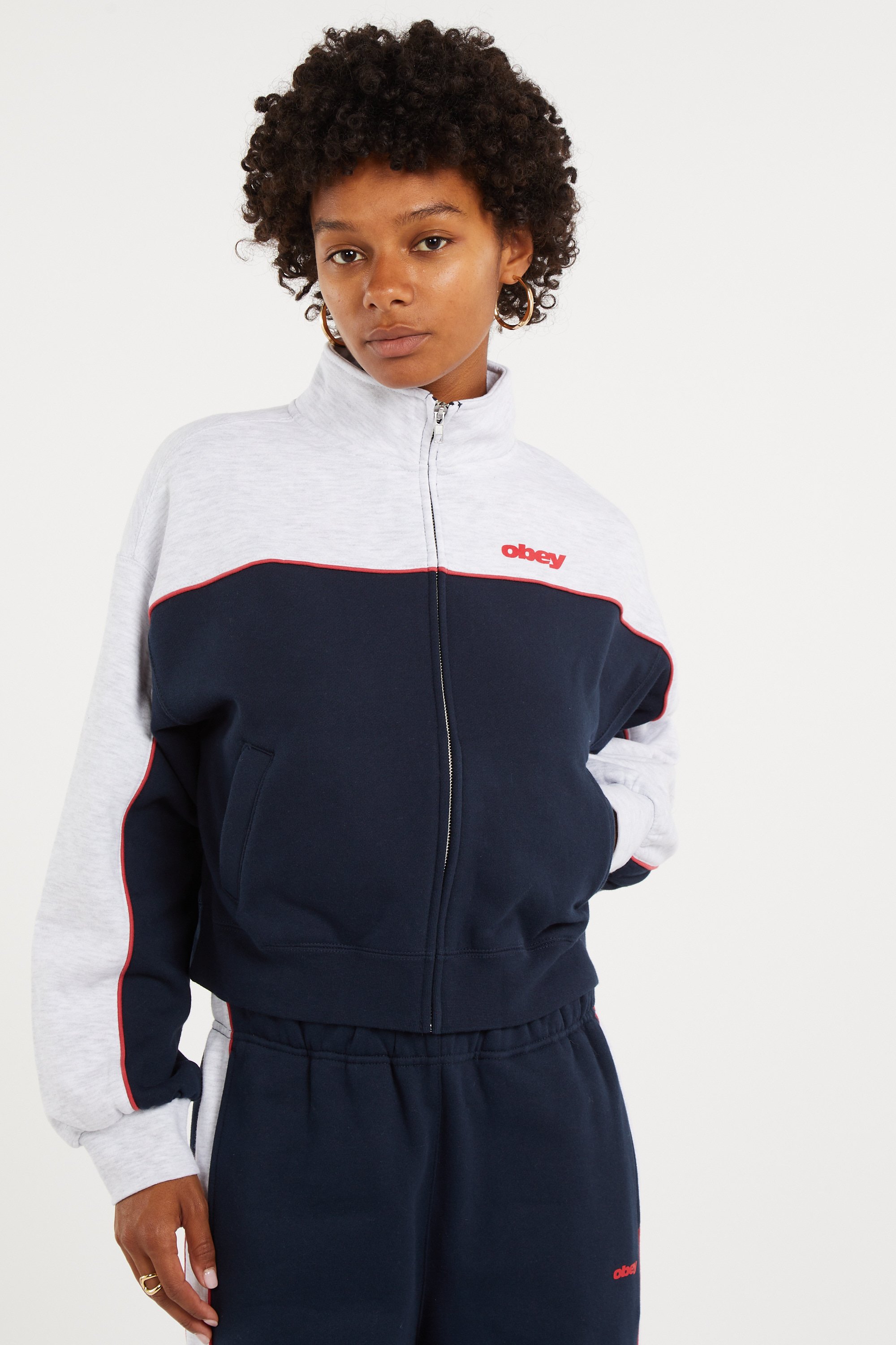 Tommy badge sweatshirt | Blue OBEY Women