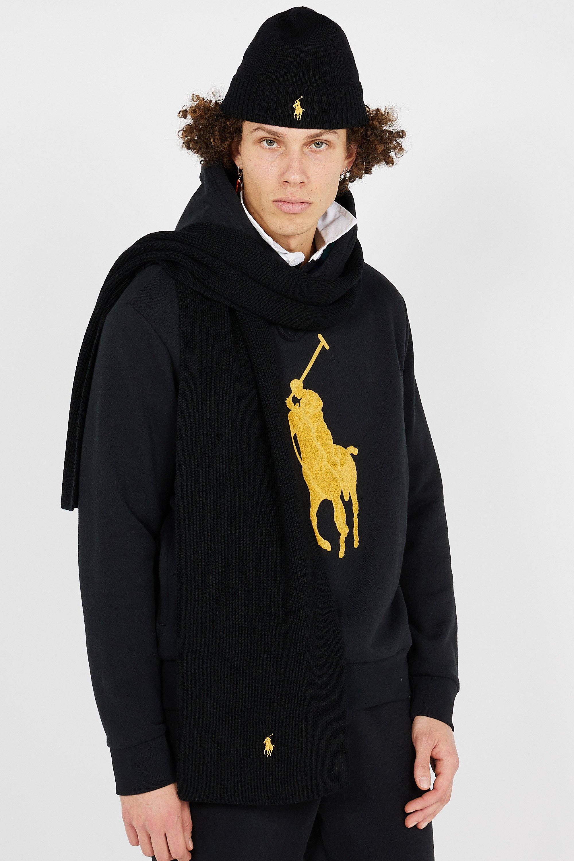 Ensemble écharpe et bonnet POLO RALPH LAUREN Noir