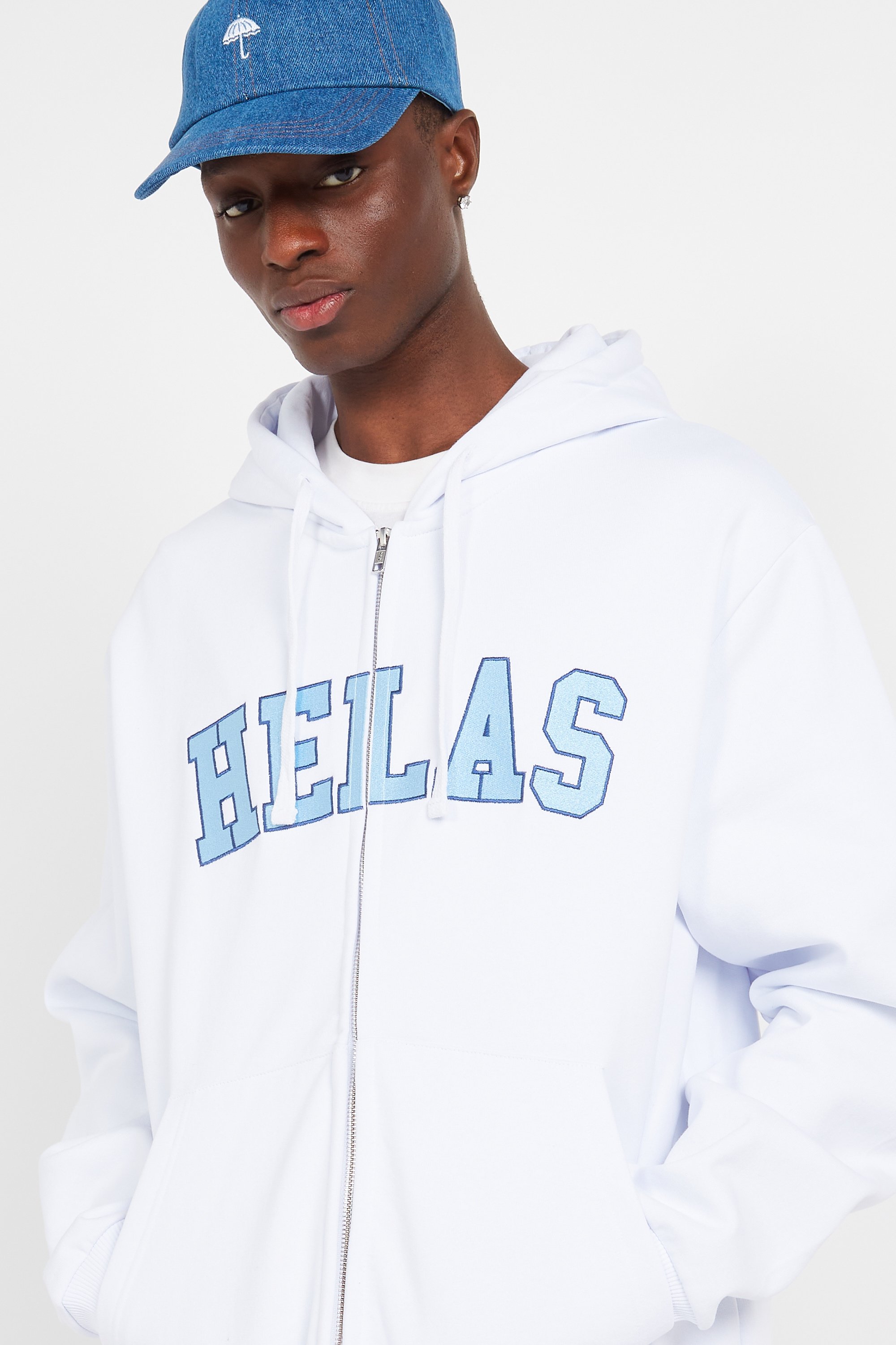 Hoodie zippé Blanc
