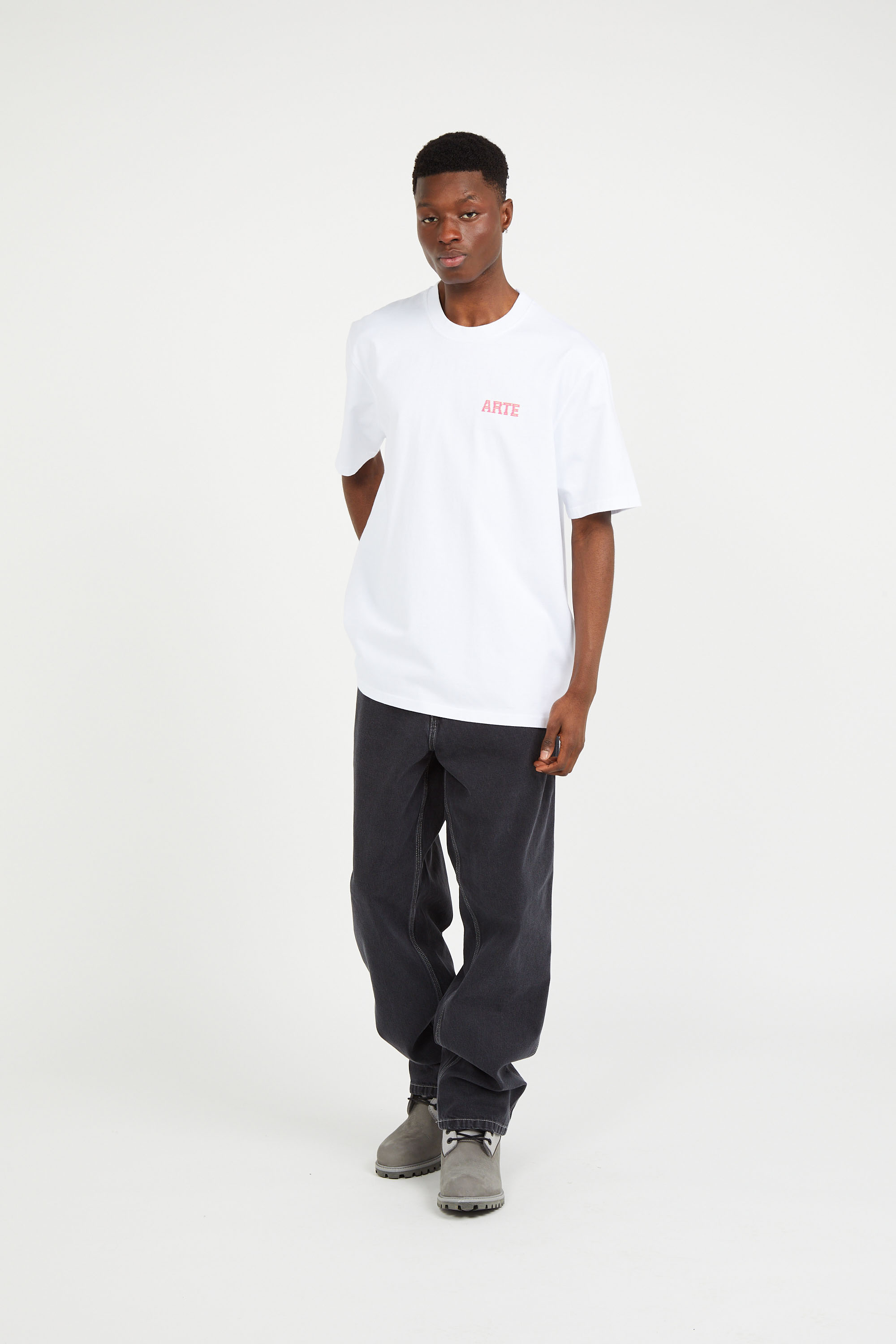 Regular-fit round-neck cotton T-shirt White