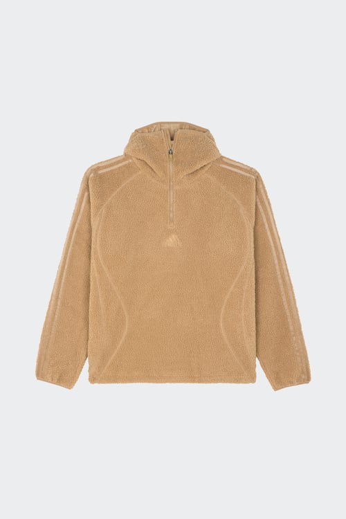 ADIDAS Regular-fit zip-up cotton-blend hoodie with Pony Player Brown