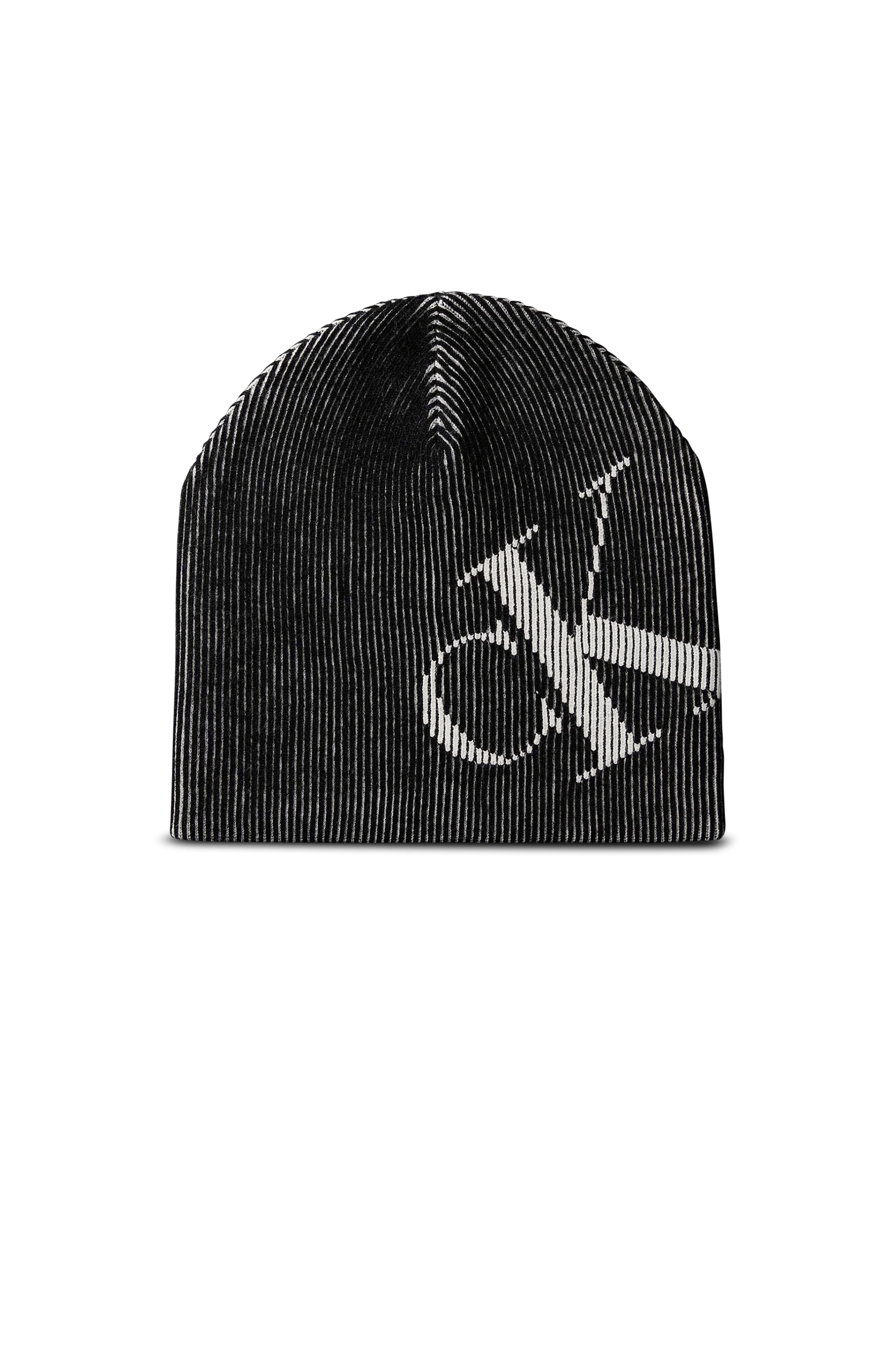 Beanie BOLD GRAPHIC Black- dark ecru